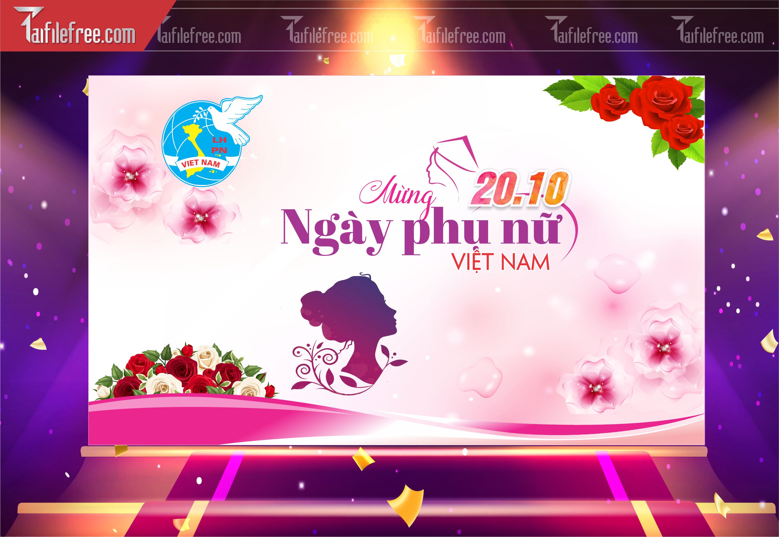 Phông Nền Ngày Phụ Nữ Việt Nam Đẹp, Ấn Tượng PNN115