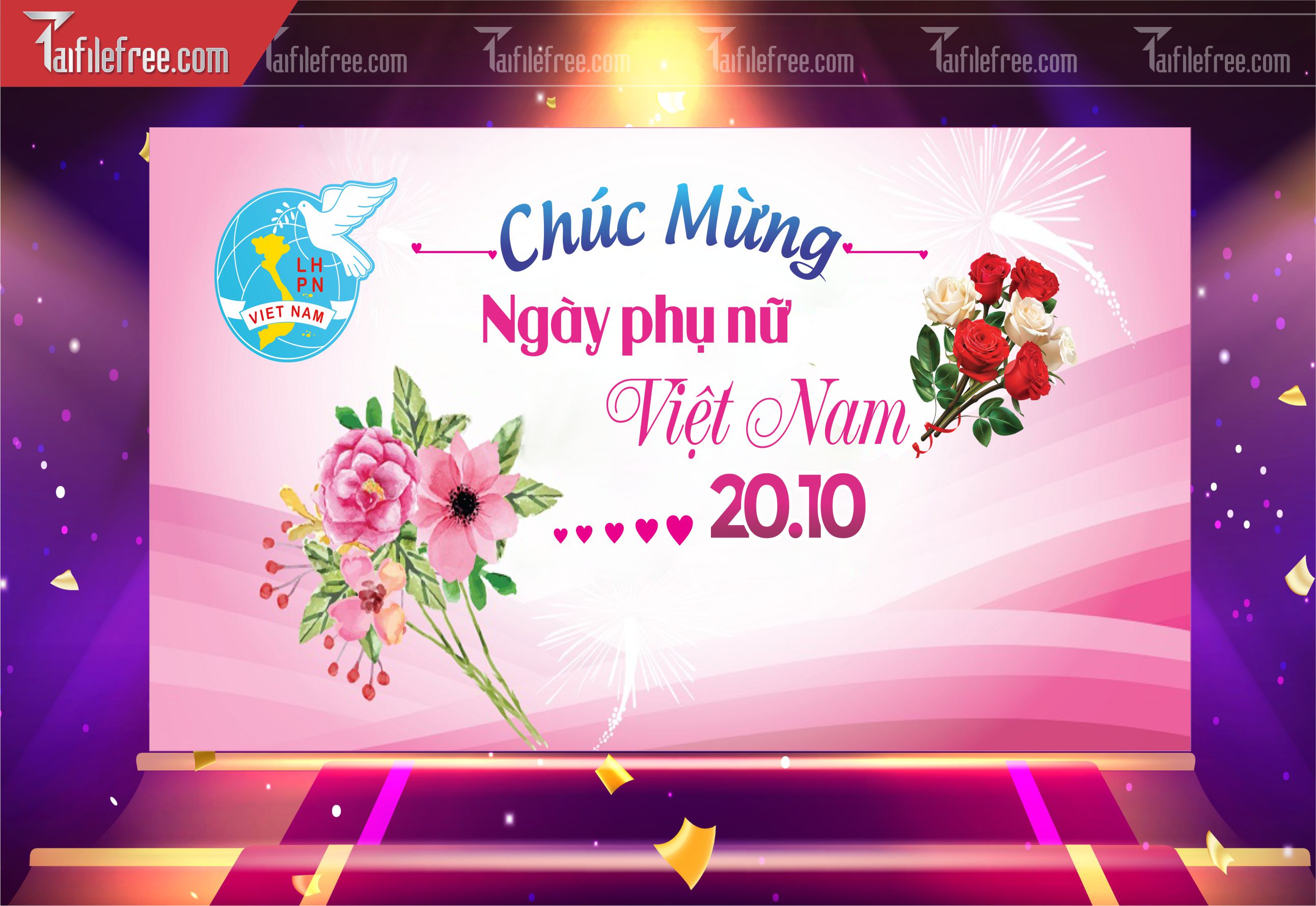 Phông Nền Ngày Phụ Nữ Việt Nam Đẹp, Ấn Tượng PNN116