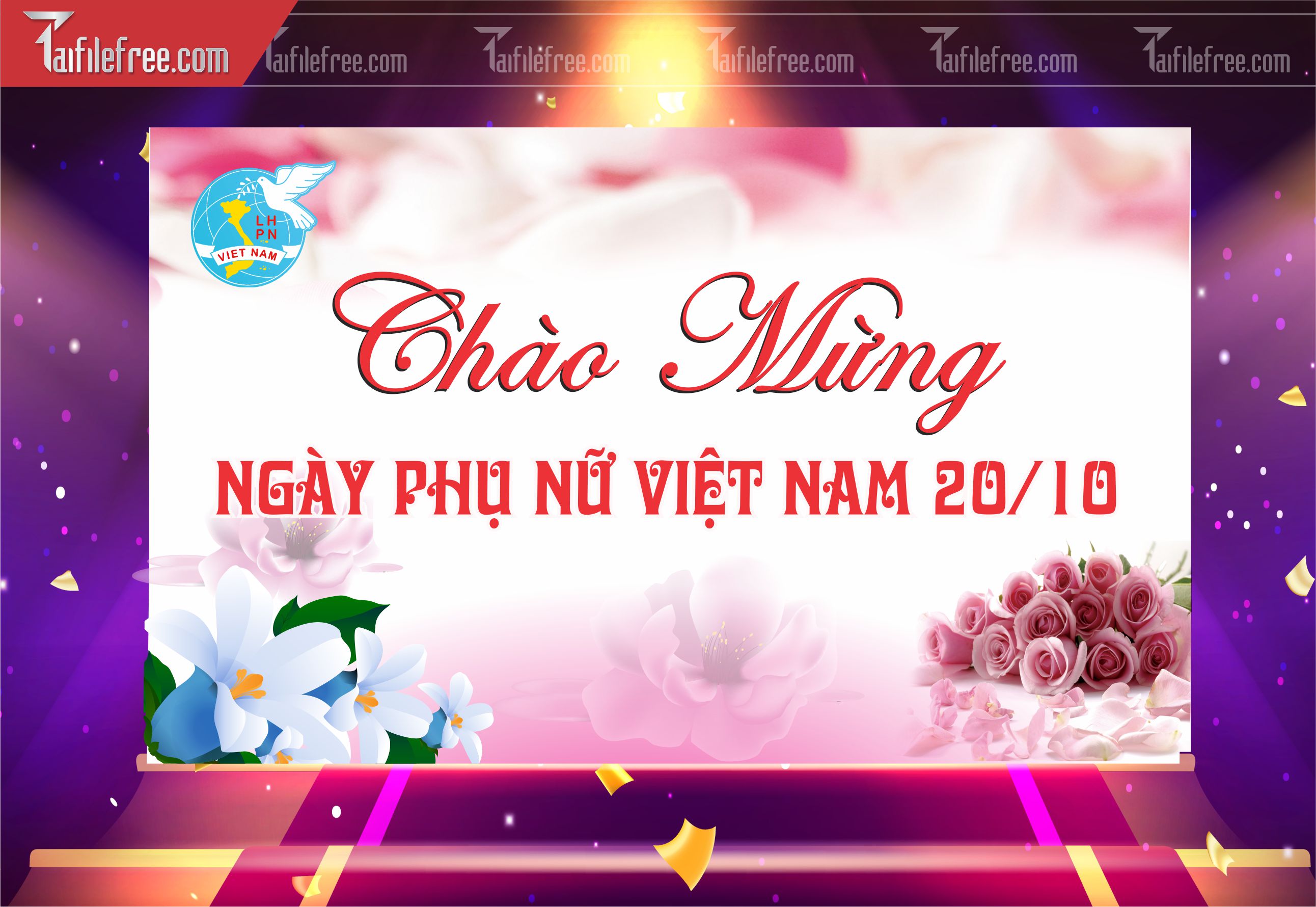 Phông Nền Ngày Phụ Nữ Việt Nam Đẹp, Ấn Tượng PNN119