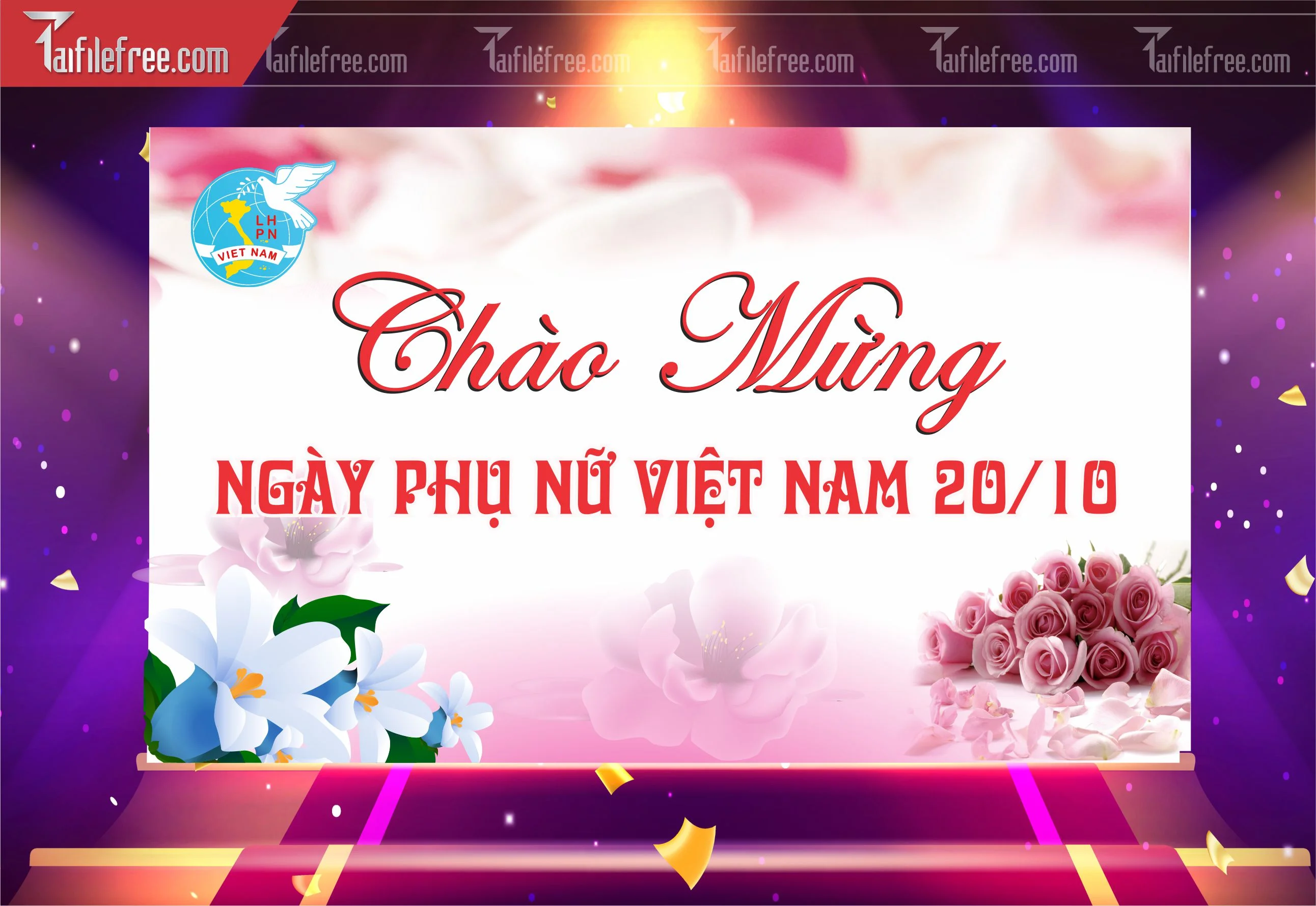 Phông Nền Ngày Phụ Nữ Việt Nam Đẹp, Ấn Tượng PNN119