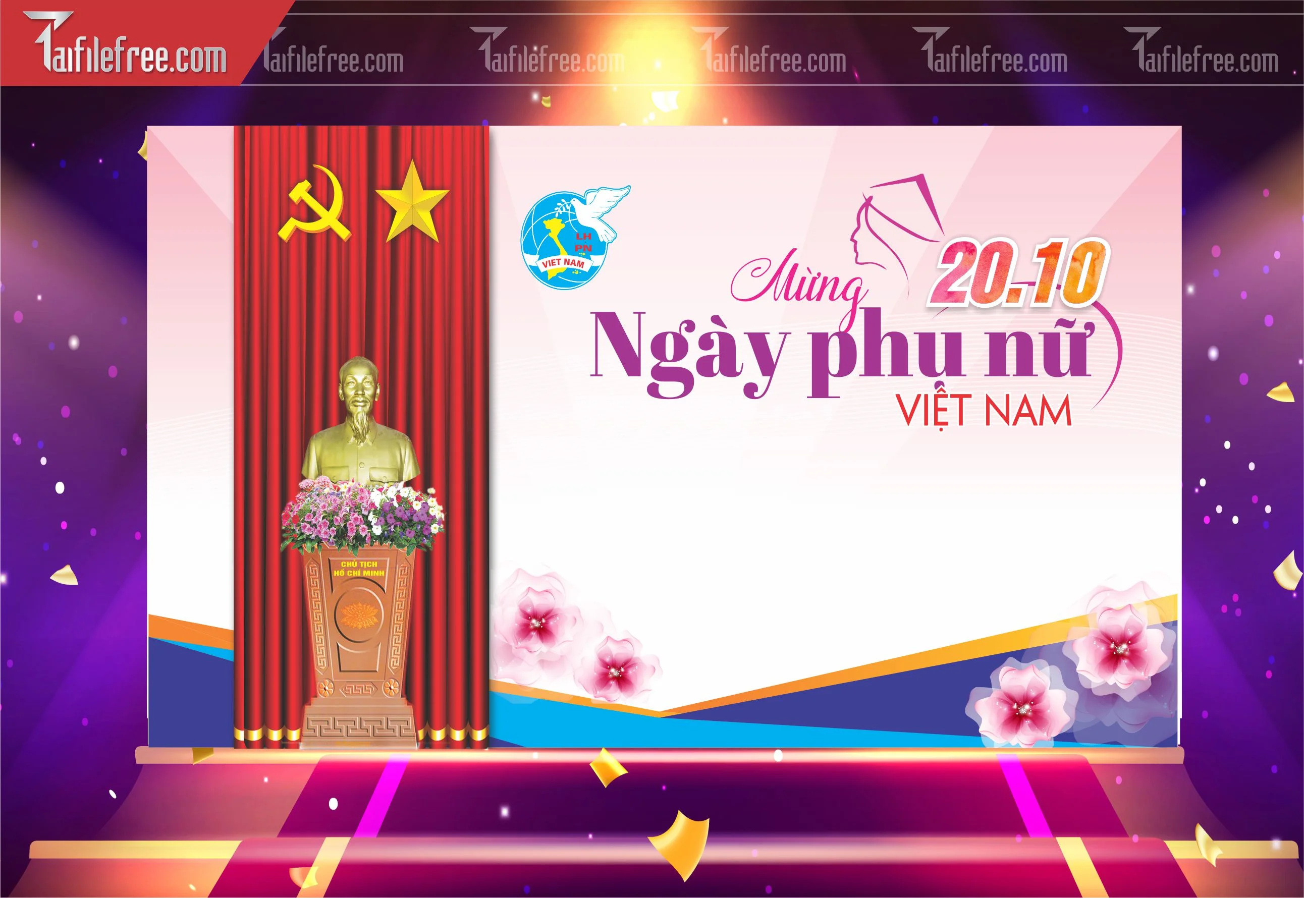 Phông Nền Ngày Phụ Nữ Việt Nam Đẹp, Ấn Tượng PNN120