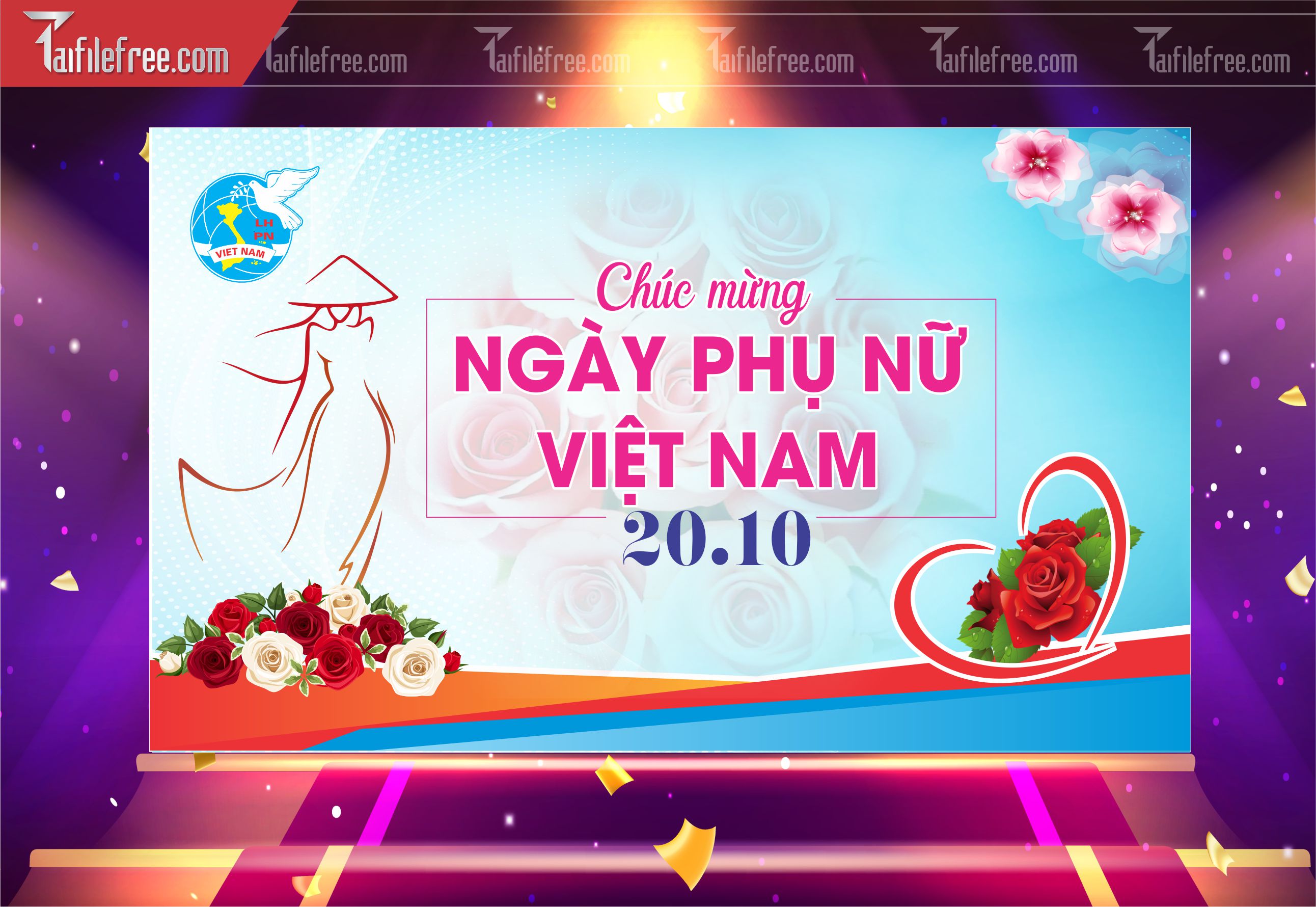 Phông Nền Ngày Phụ Nữ Việt Nam Đẹp, Ấn Tượng PNN122