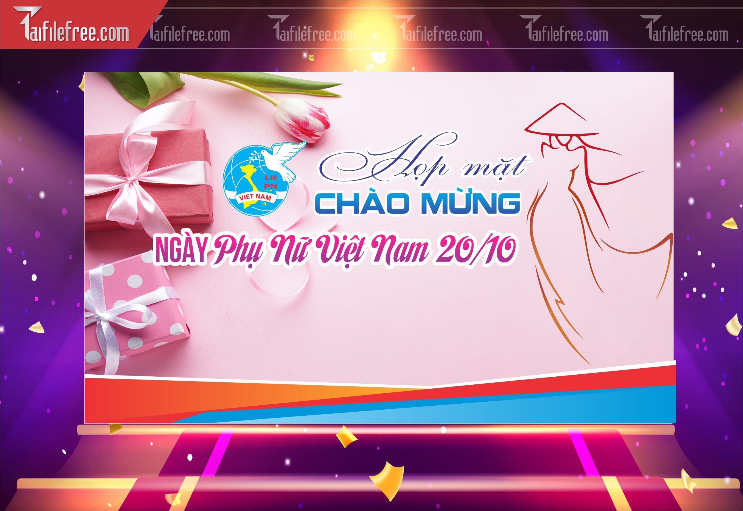 Phông Nền Ngày Phụ Nữ Việt Nam Đẹp, Ấn Tượng PNN123