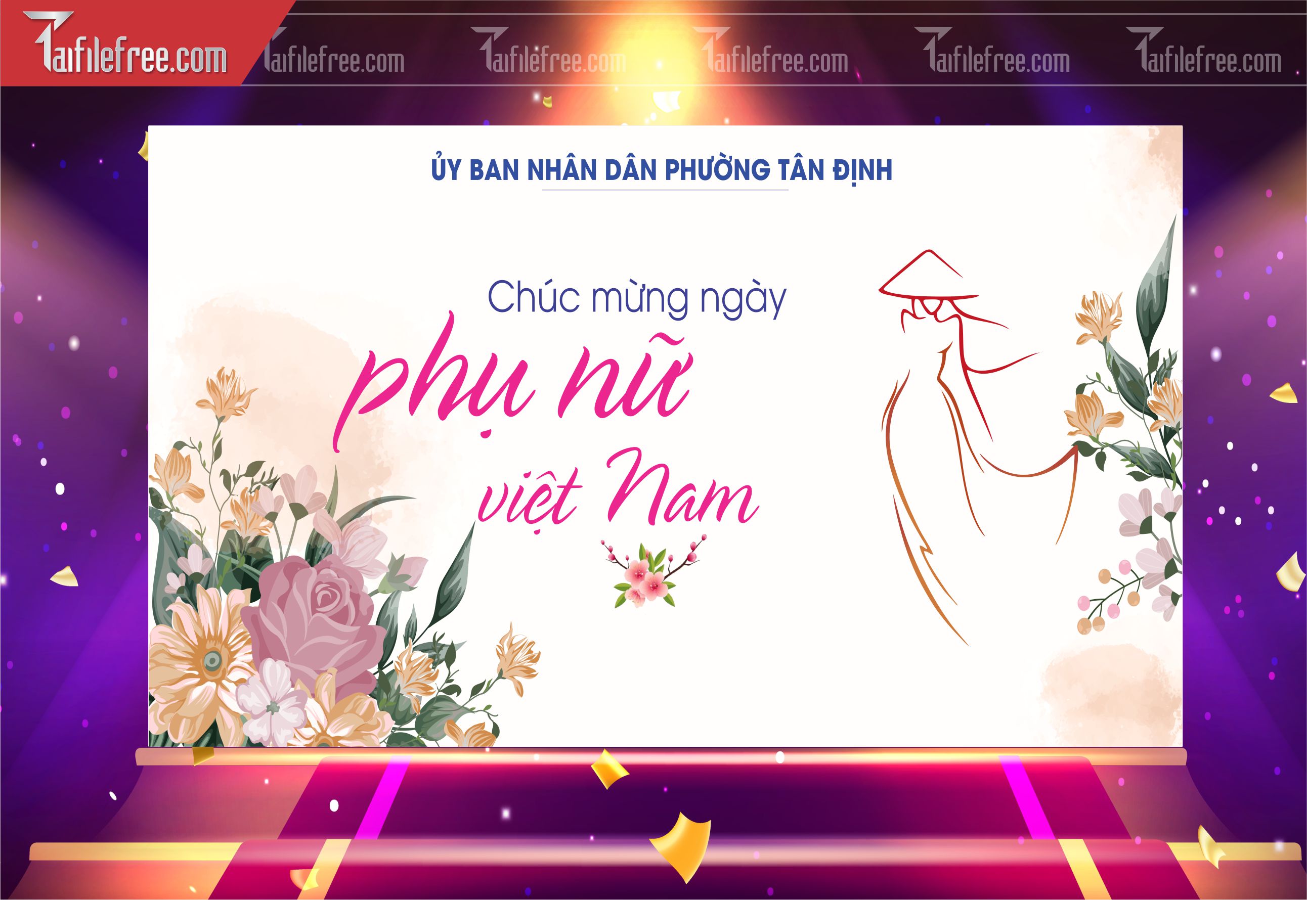 Phông Nền Ngày Phụ Nữ Việt Nam Đẹp, Ấn Tượng PNN87