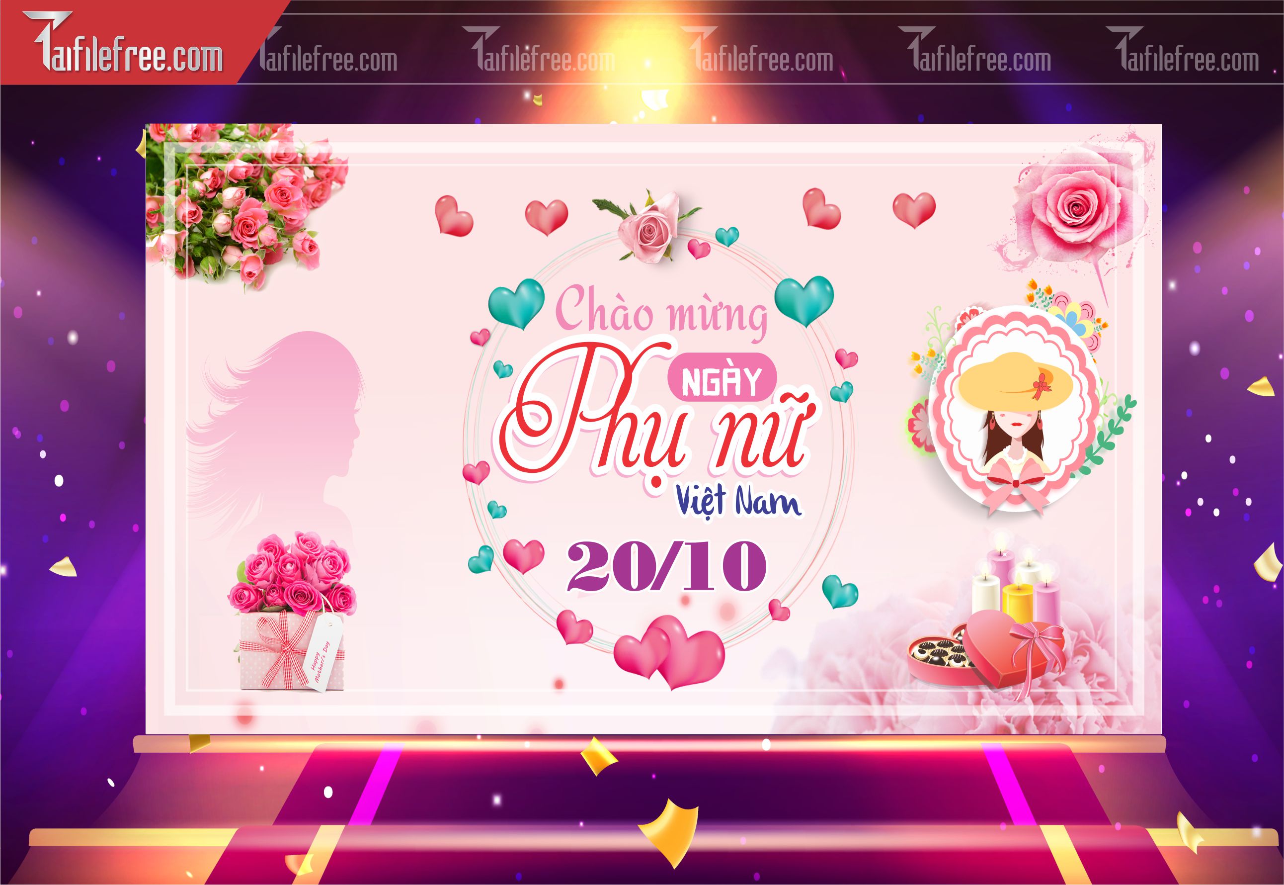 Phông Nền Ngày Phụ Nữ Việt Nam Đẹp, Ấn Tượng PNN91