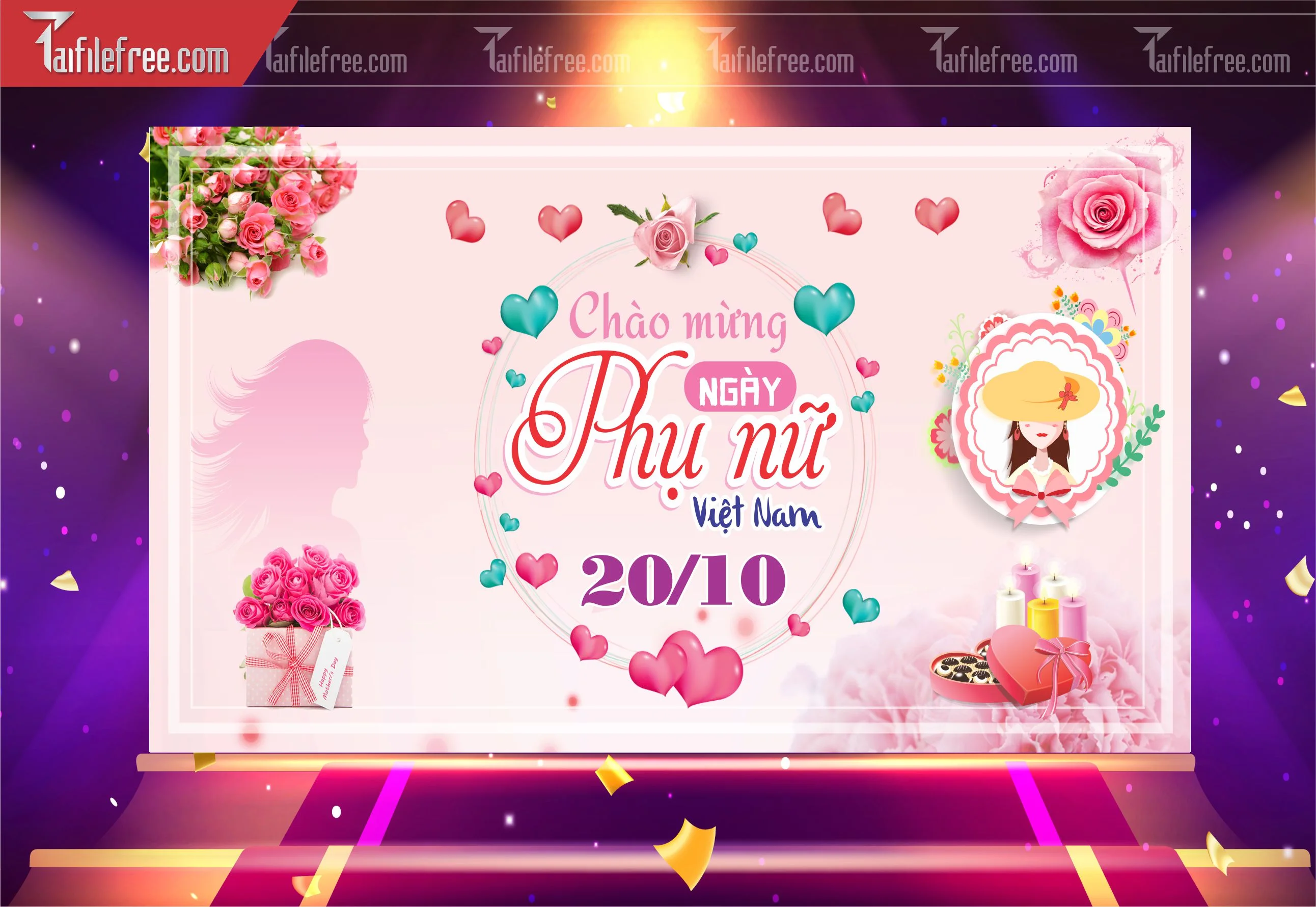 Phông Nền Ngày Phụ Nữ Việt Nam Đẹp, Ấn Tượng PNN91