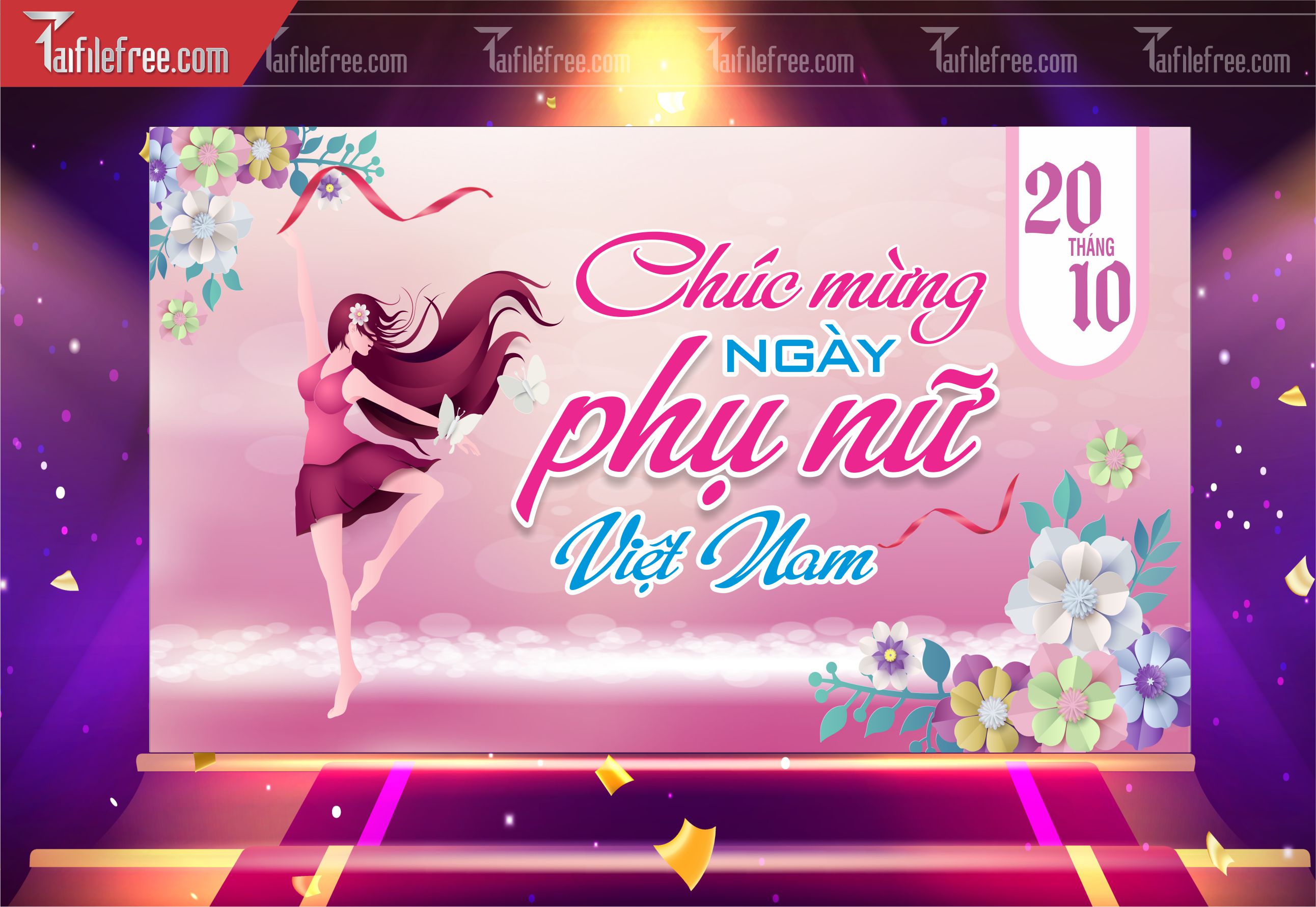 Phông Nền Ngày Phụ Nữ Việt Nam Đẹp, Ấn Tượng PNN92