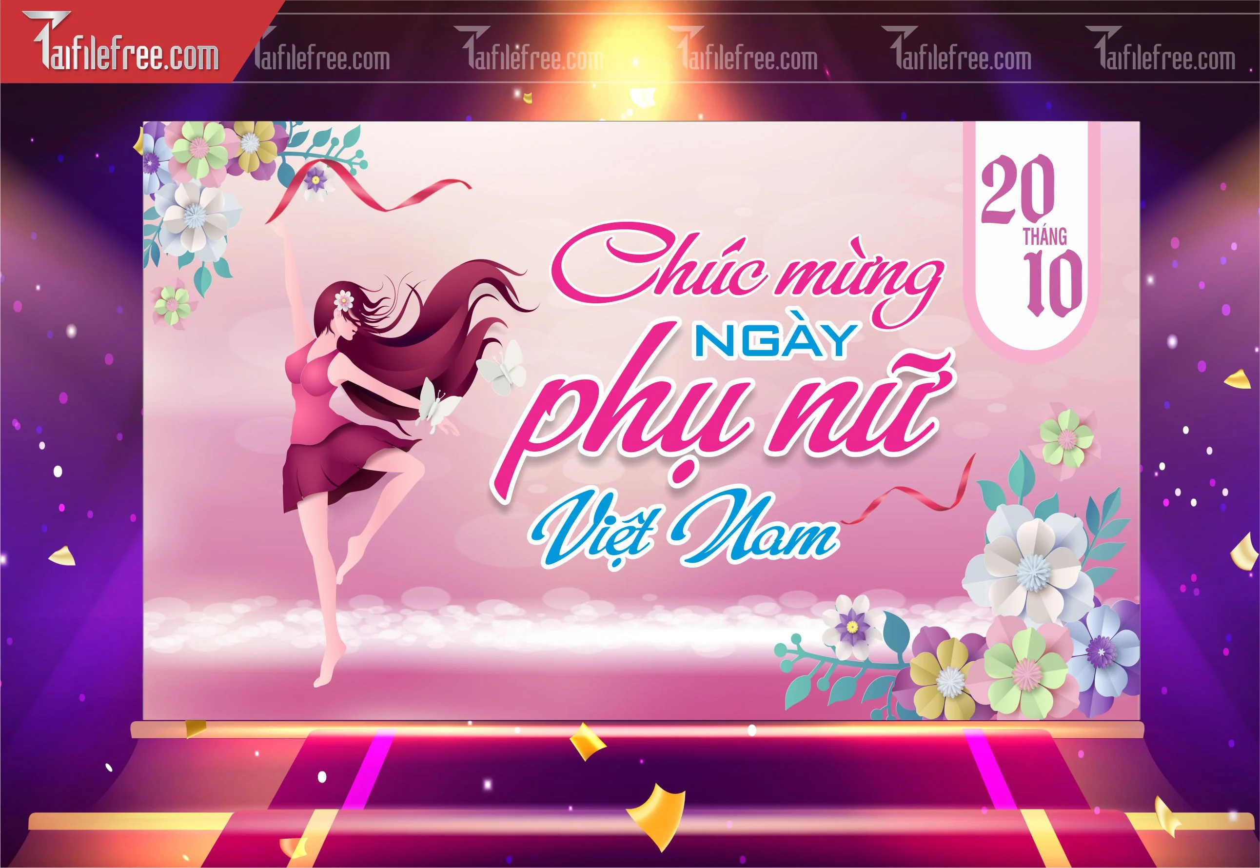 Phông Nền Ngày Phụ Nữ Việt Nam Đẹp, Ấn Tượng PNN92