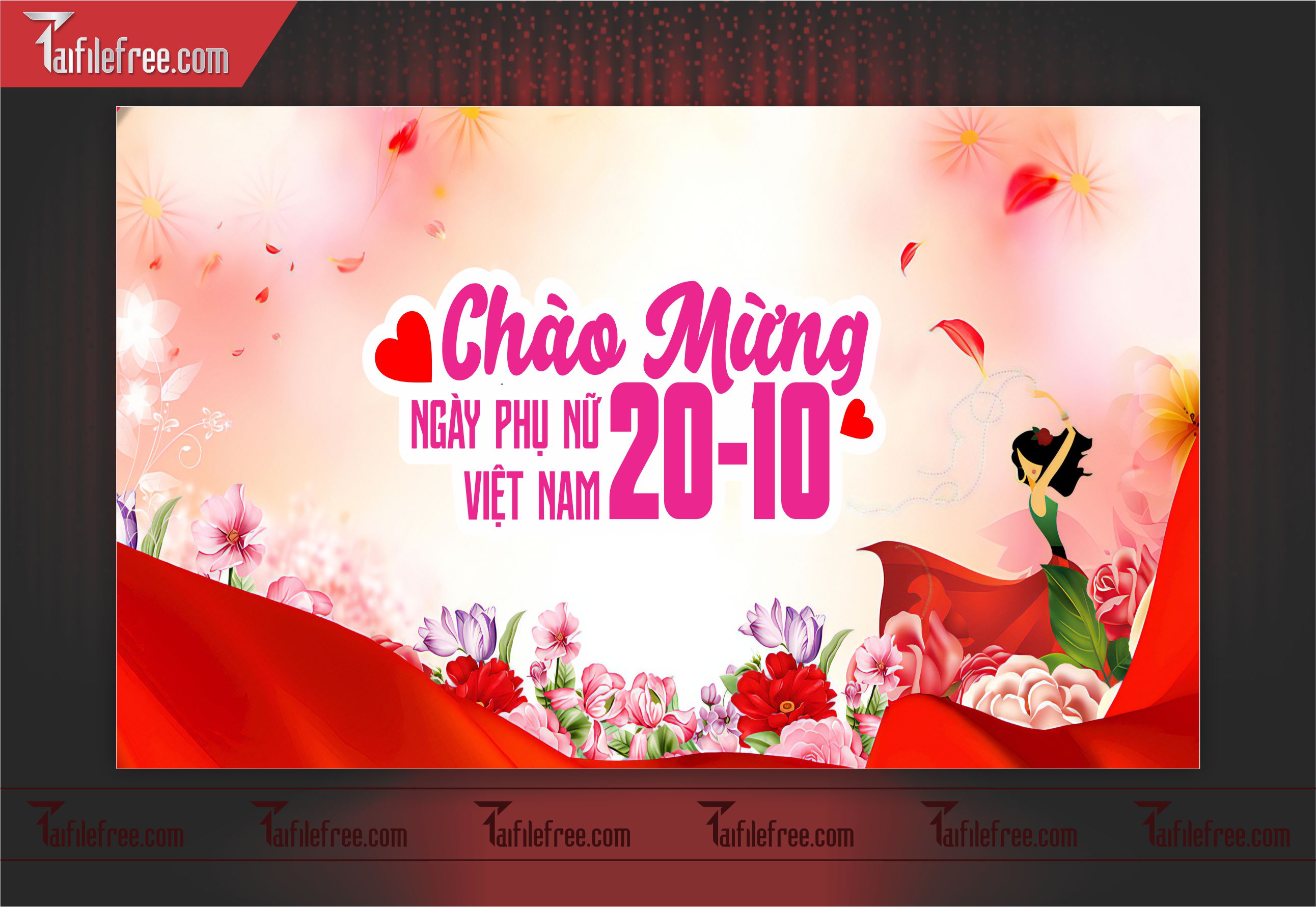 Phông Nền Ngày Phụ Nữ Việt Nam Đẹp, Ấn Tượng PNN03