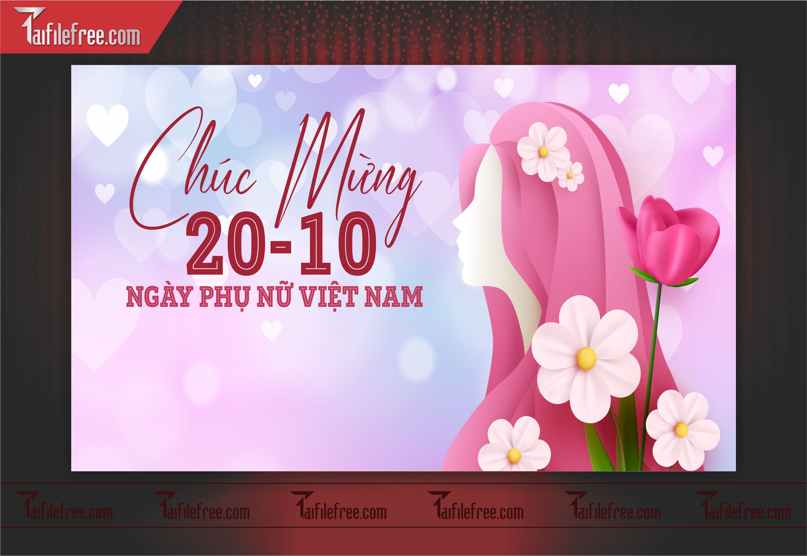 Phông Nền Ngày Phụ Nữ Việt Nam Đẹp, Ấn Tượng PNN07