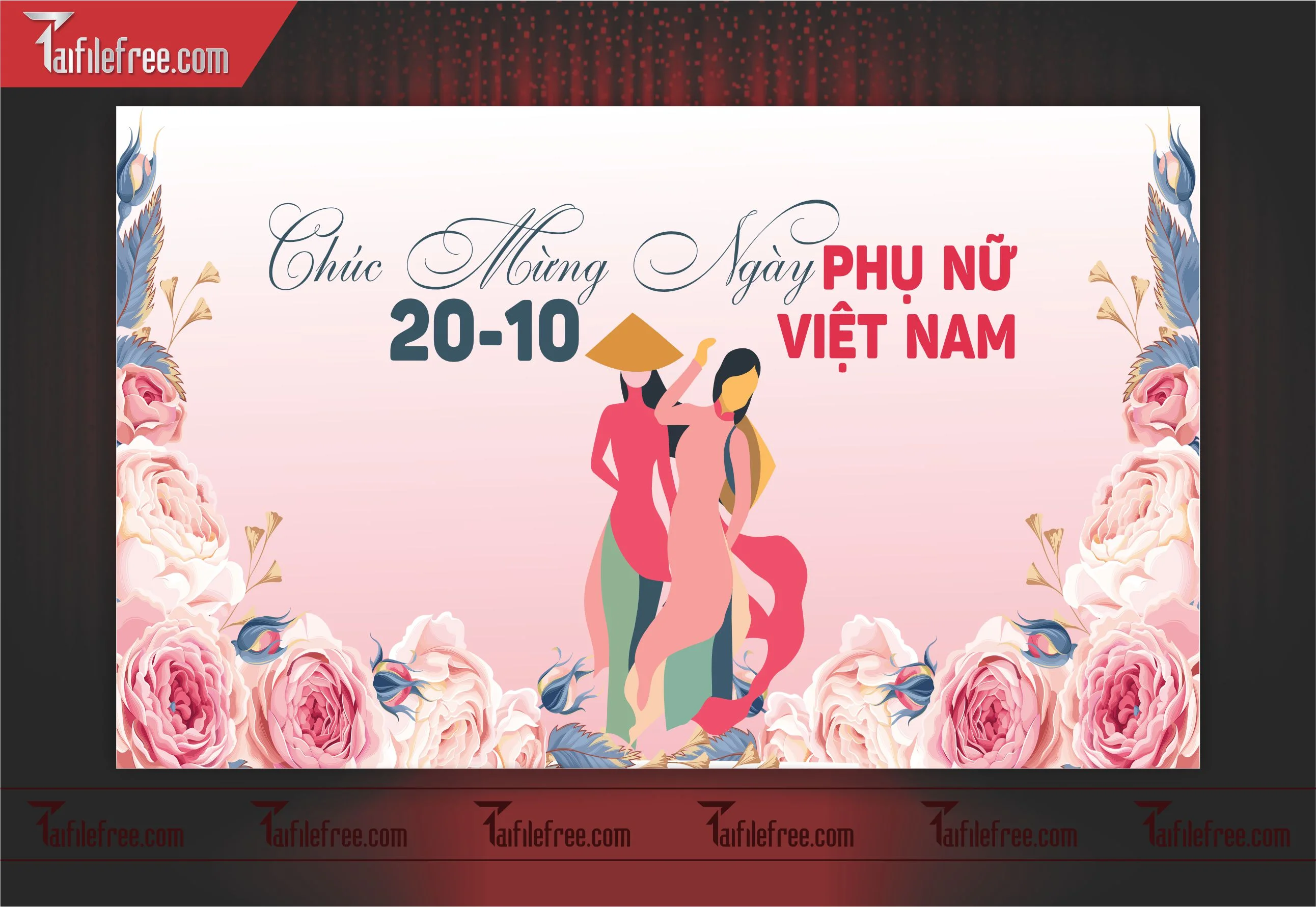 Phông Nền Ngày Phụ Nữ Việt Nam Đẹp, Ấn Tượng PNN16