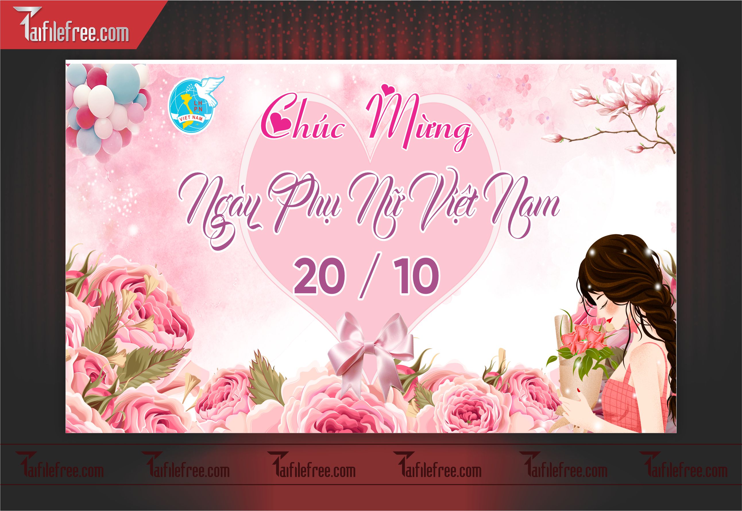 Phông Nền Ngày Phụ Nữ Việt Nam Đẹp, Ấn Tượng PNN18