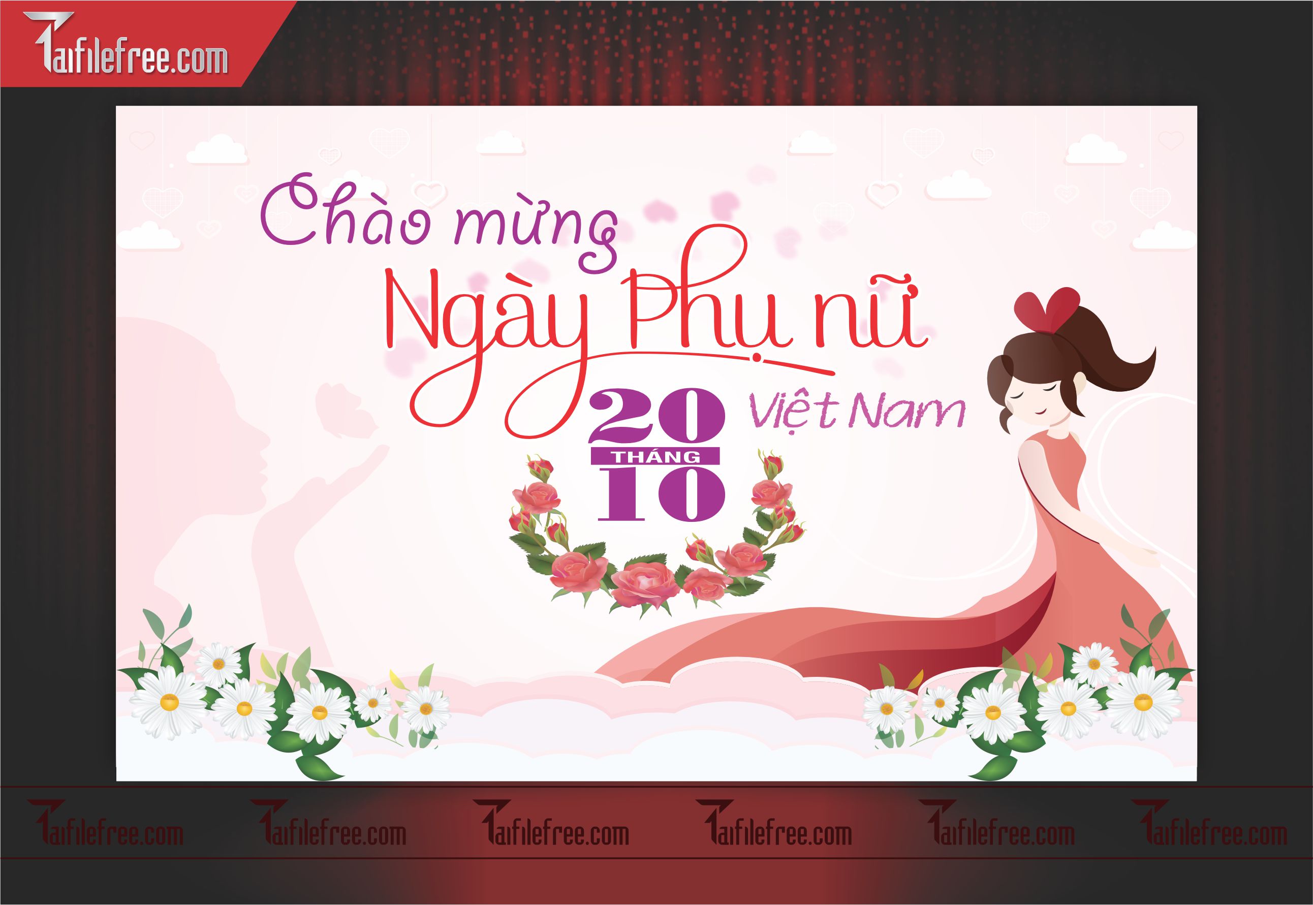 Phông Nền Ngày Phụ Nữ Việt Nam Đẹp, Ấn Tượng PNN20
