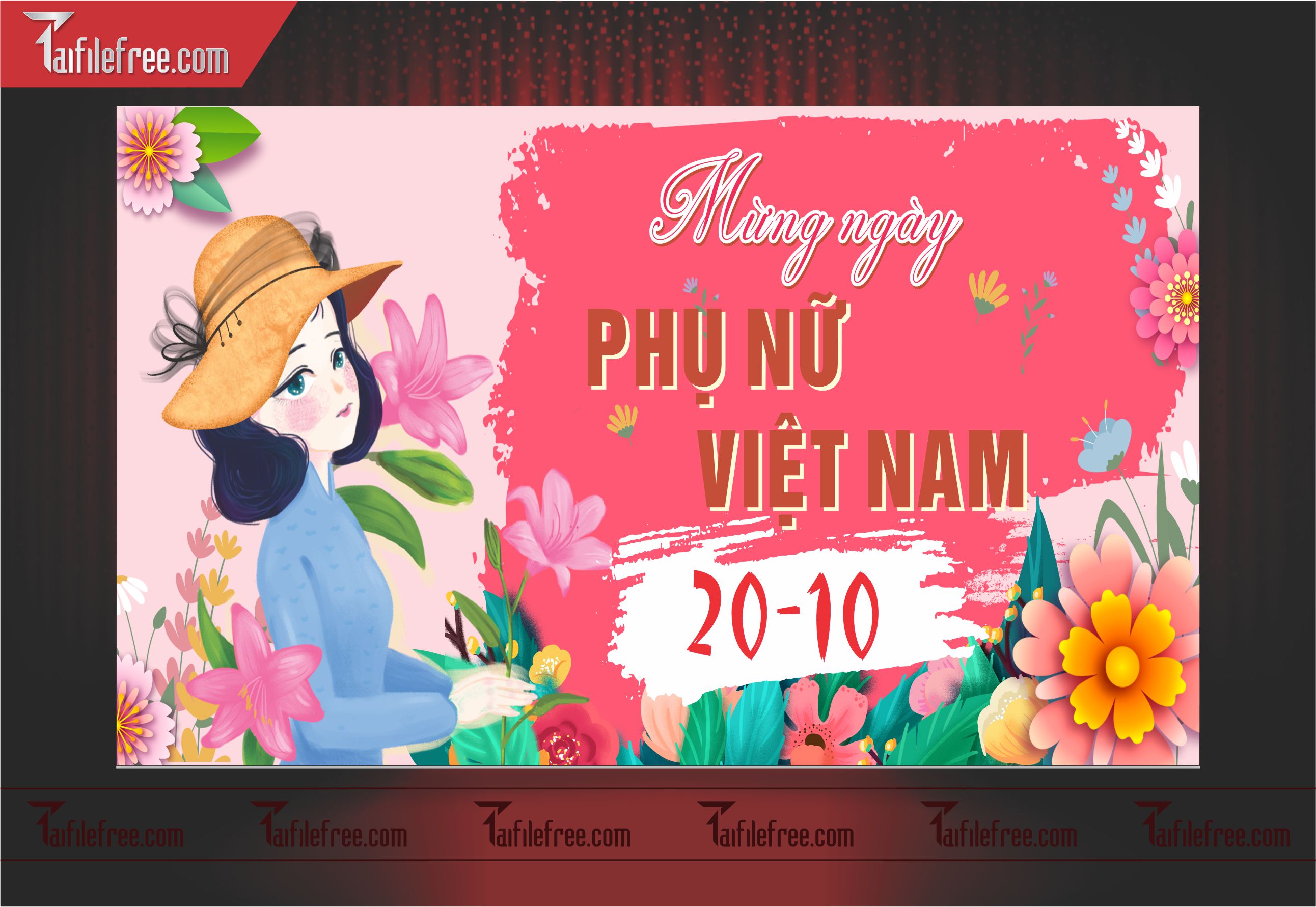 Phông Nền Ngày Phụ Nữ Việt Nam Đẹp, Ấn Tượng PNN27