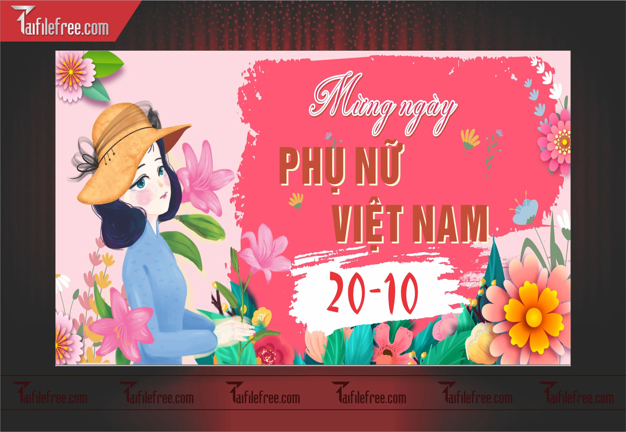 Phông Nền Ngày Phụ Nữ Việt Nam Đẹp, Ấn Tượng PNN27