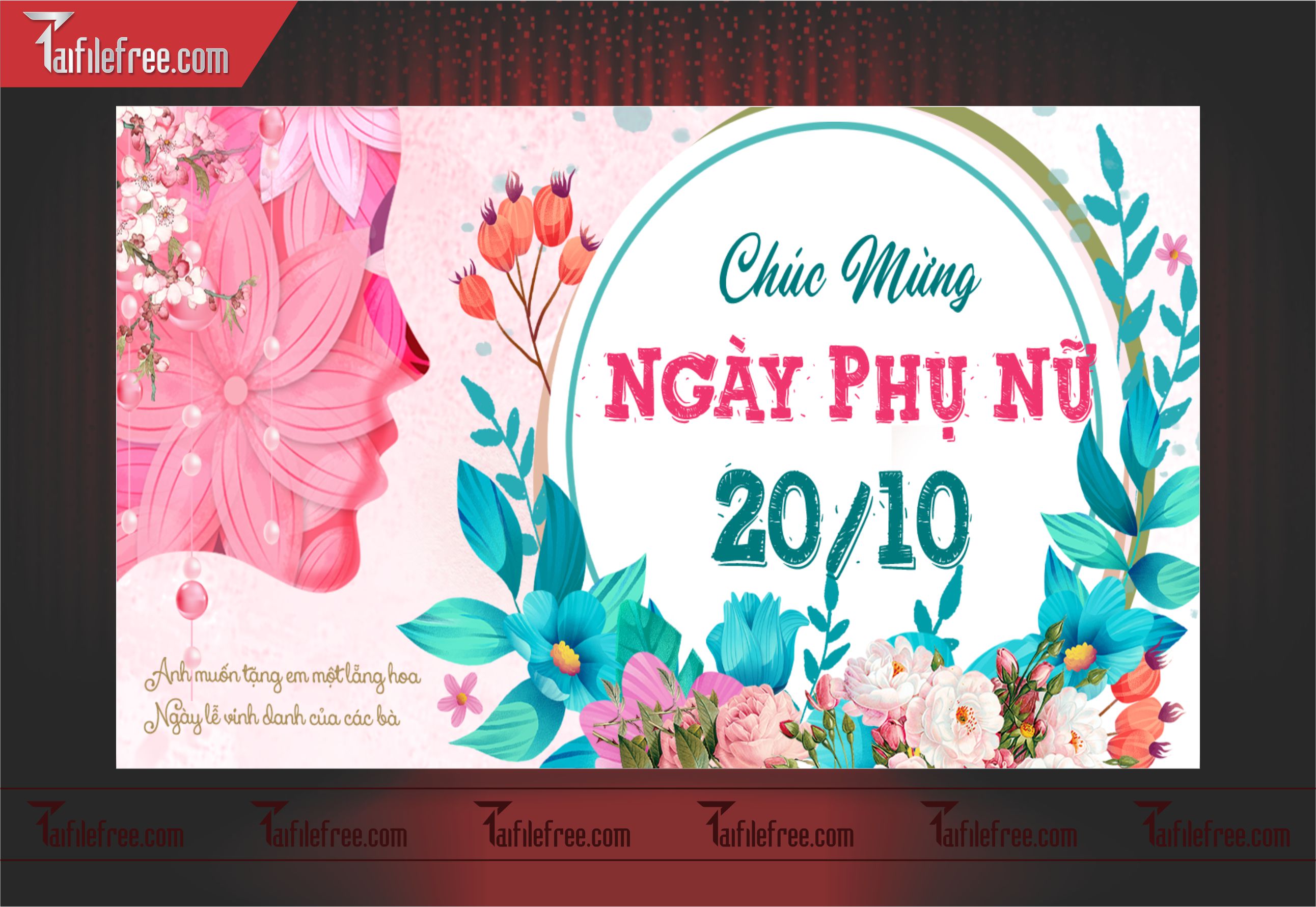 Phông Nền Ngày Phụ Nữ Việt Nam Đẹp, Ấn Tượng PNN45