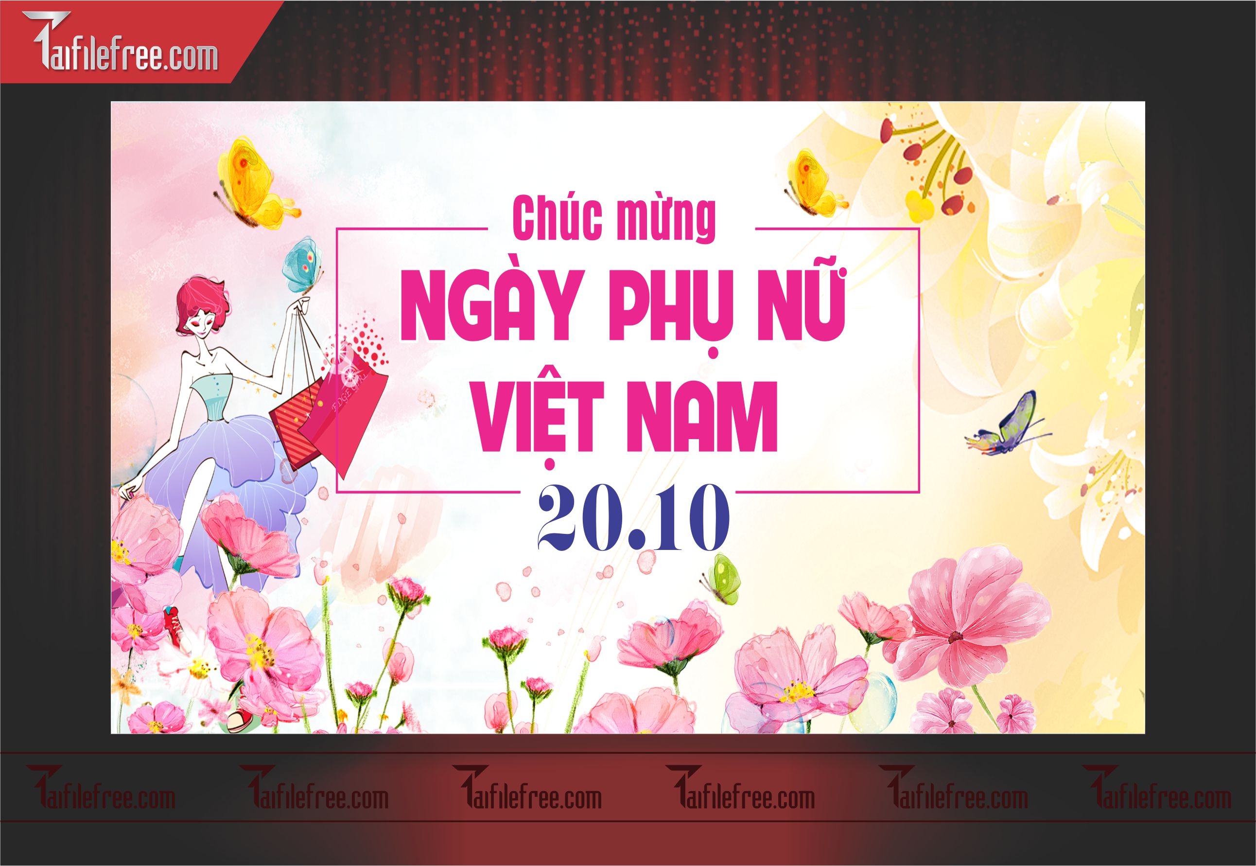 Phông Nền Ngày Phụ Nữ Việt Nam Đẹp, Ấn Tượng PNN48