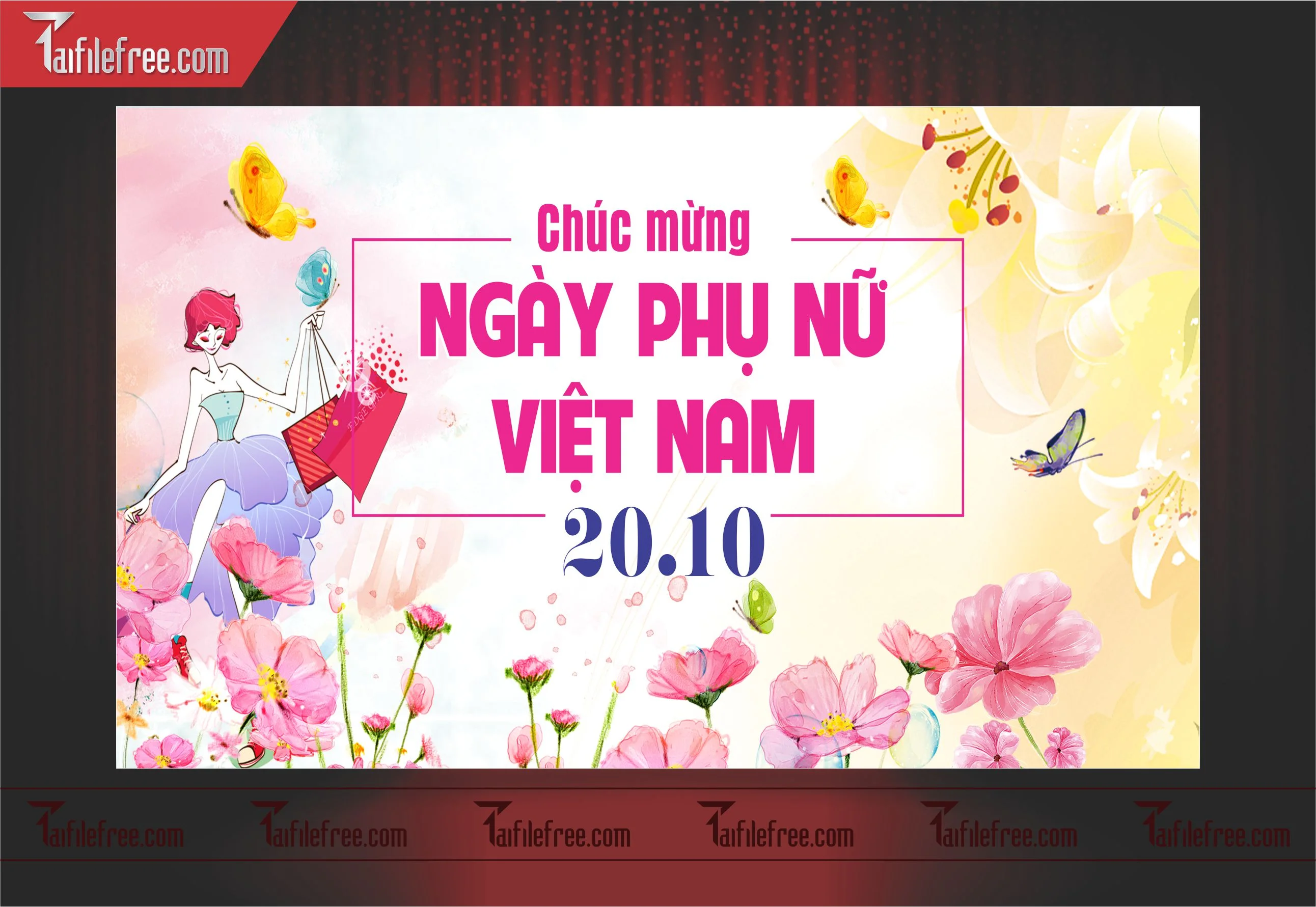 Phông Nền Ngày Phụ Nữ Việt Nam Đẹp, Ấn Tượng PNN48