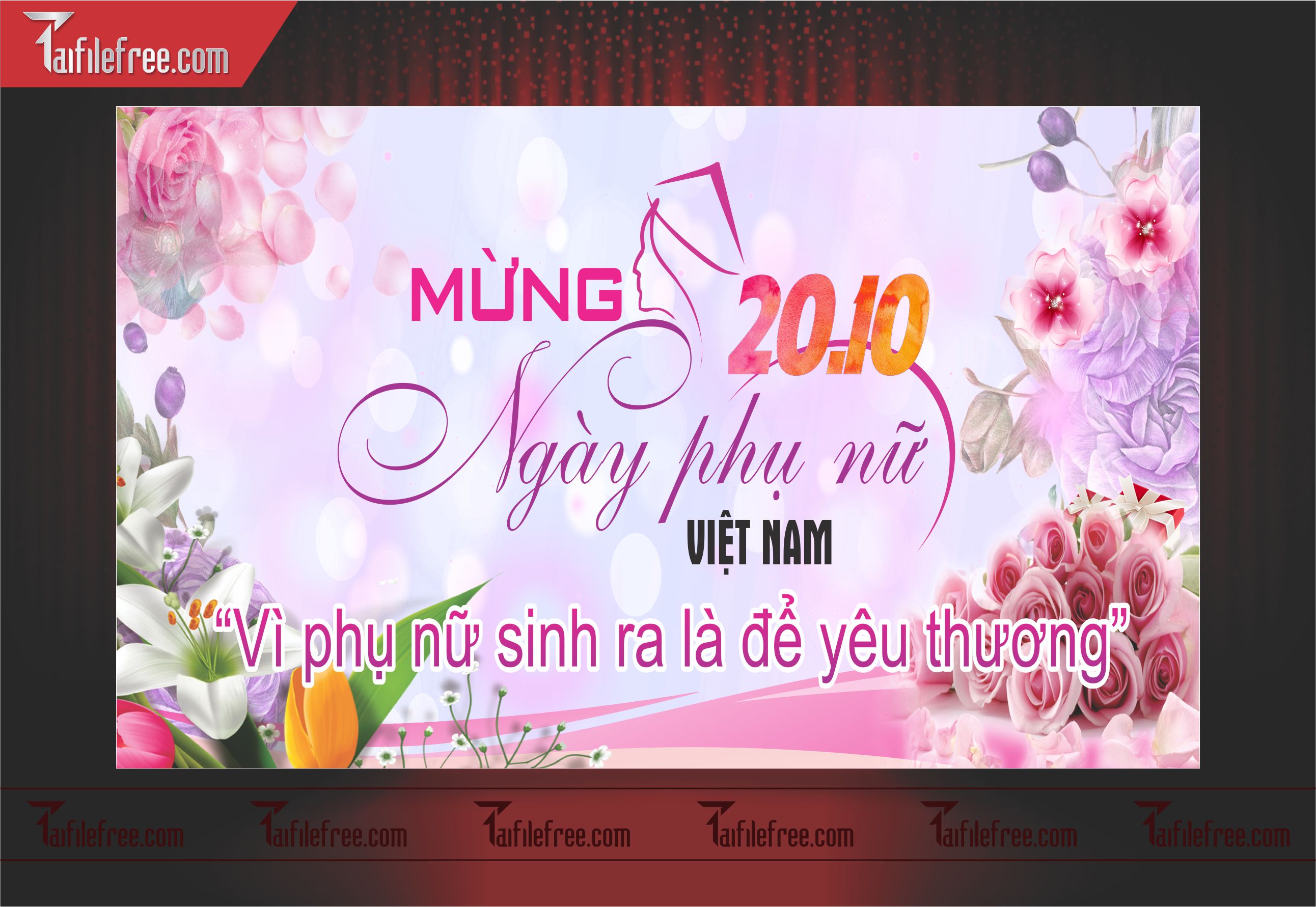 Phông Nền Ngày Phụ Nữ Việt Nam Đẹp, Ấn Tượng PNN53