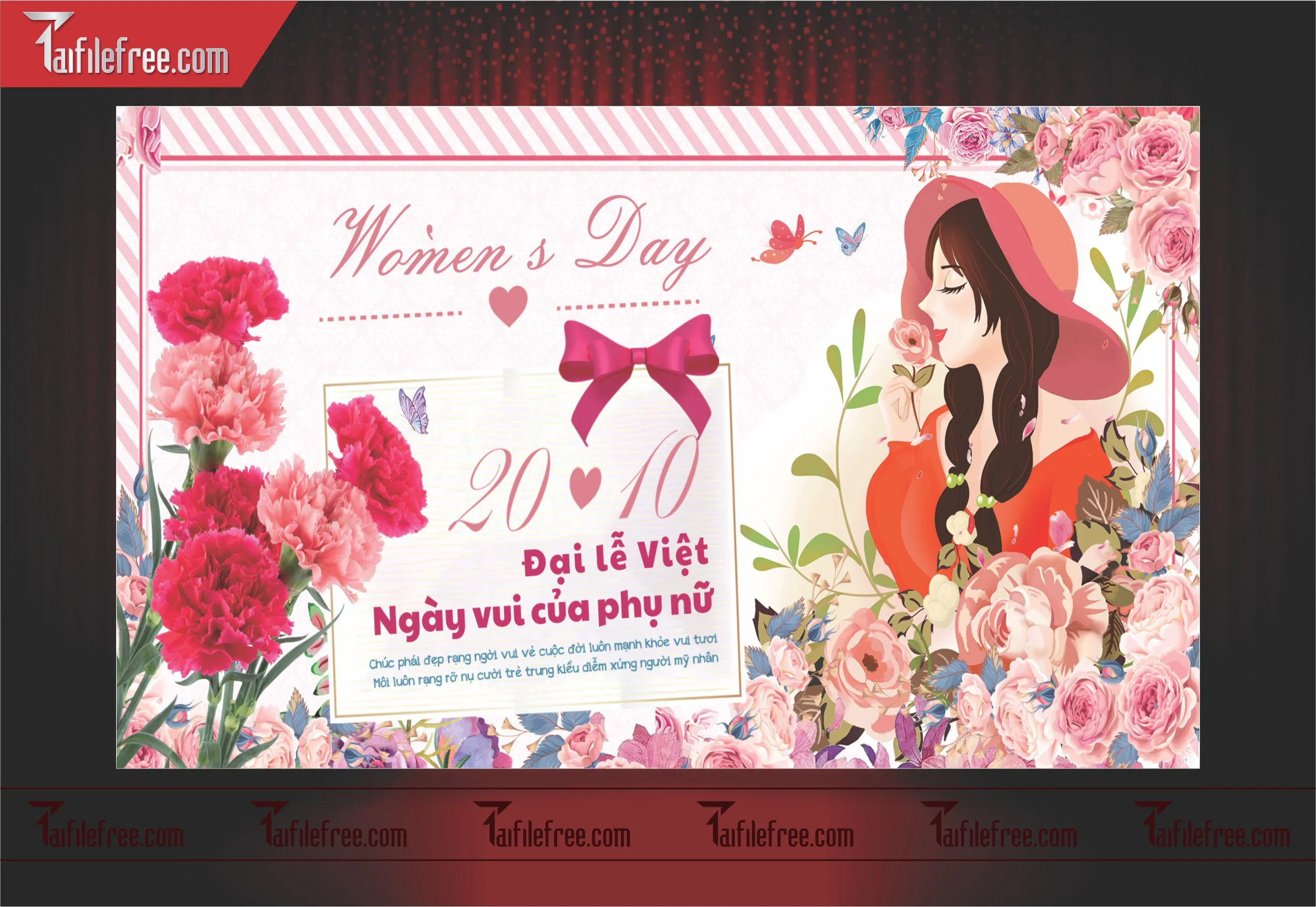Phông Nền Ngày Phụ Nữ Việt Nam Đẹp, Ấn Tượng PNN57