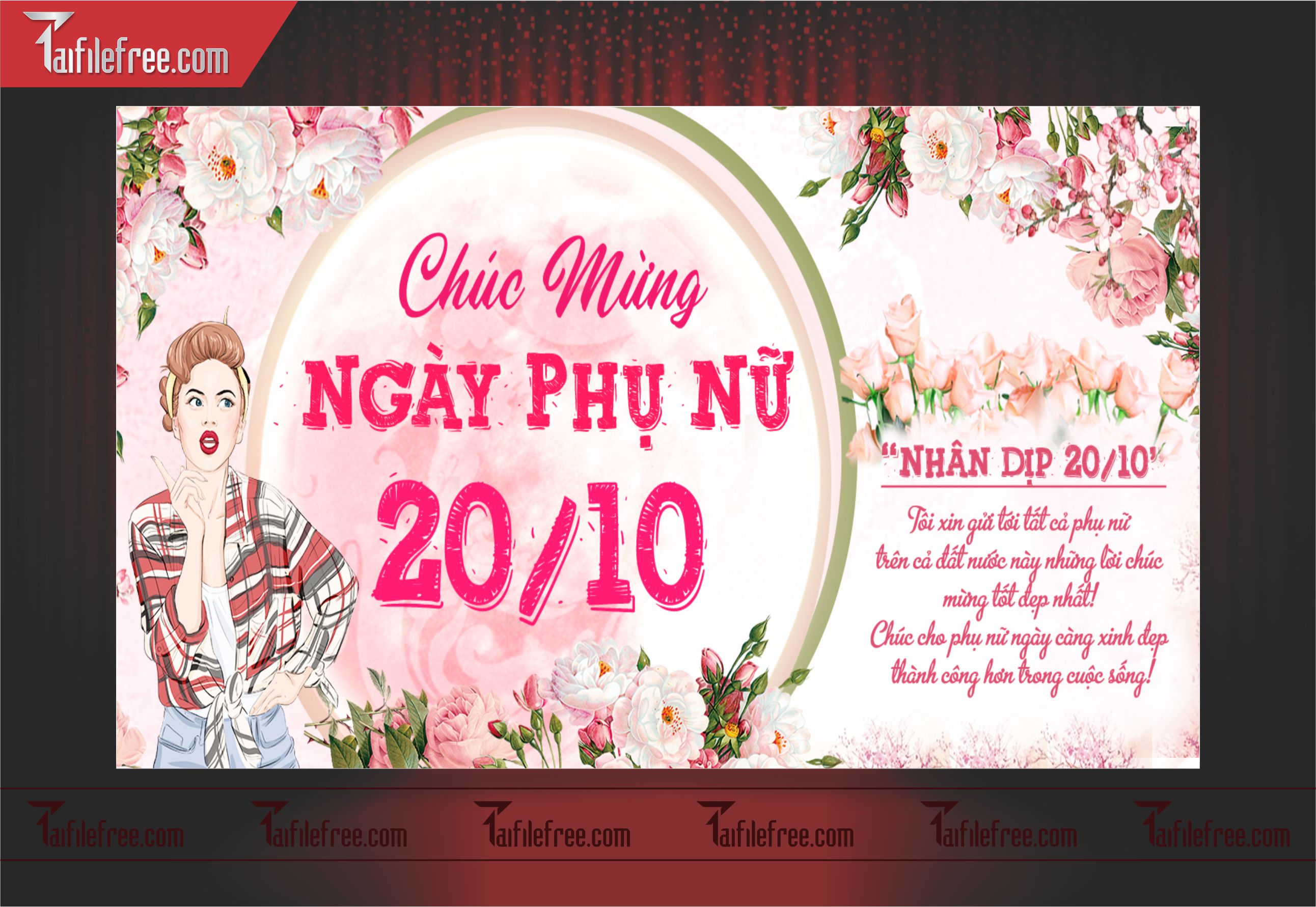 Phông Nền Ngày Phụ Nữ Việt Nam Đẹp, Ấn Tượng PNN59