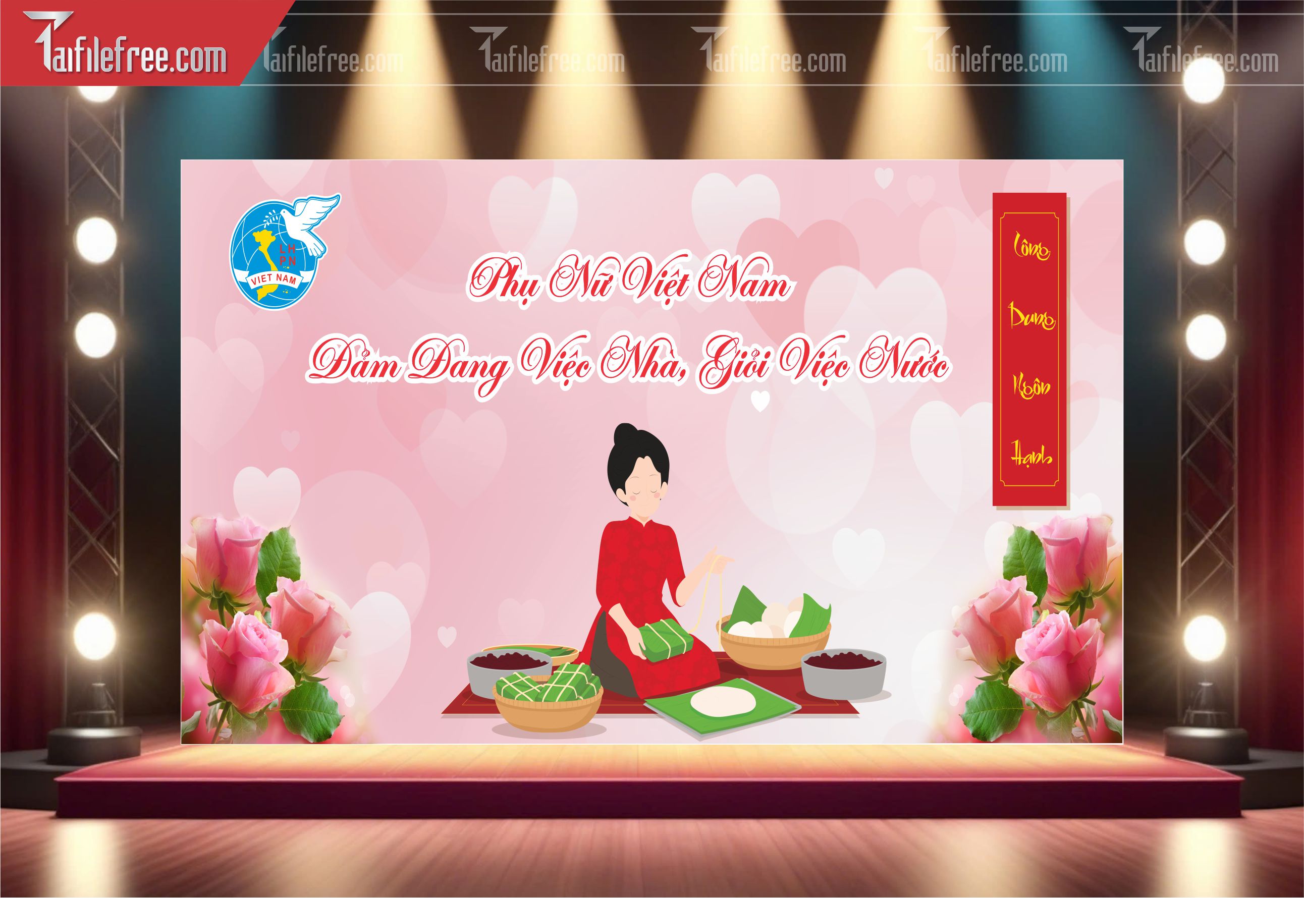 Phông Nền Ngày Phụ Nữ Việt Nam Đẹp, Ấn Tượng PNN64