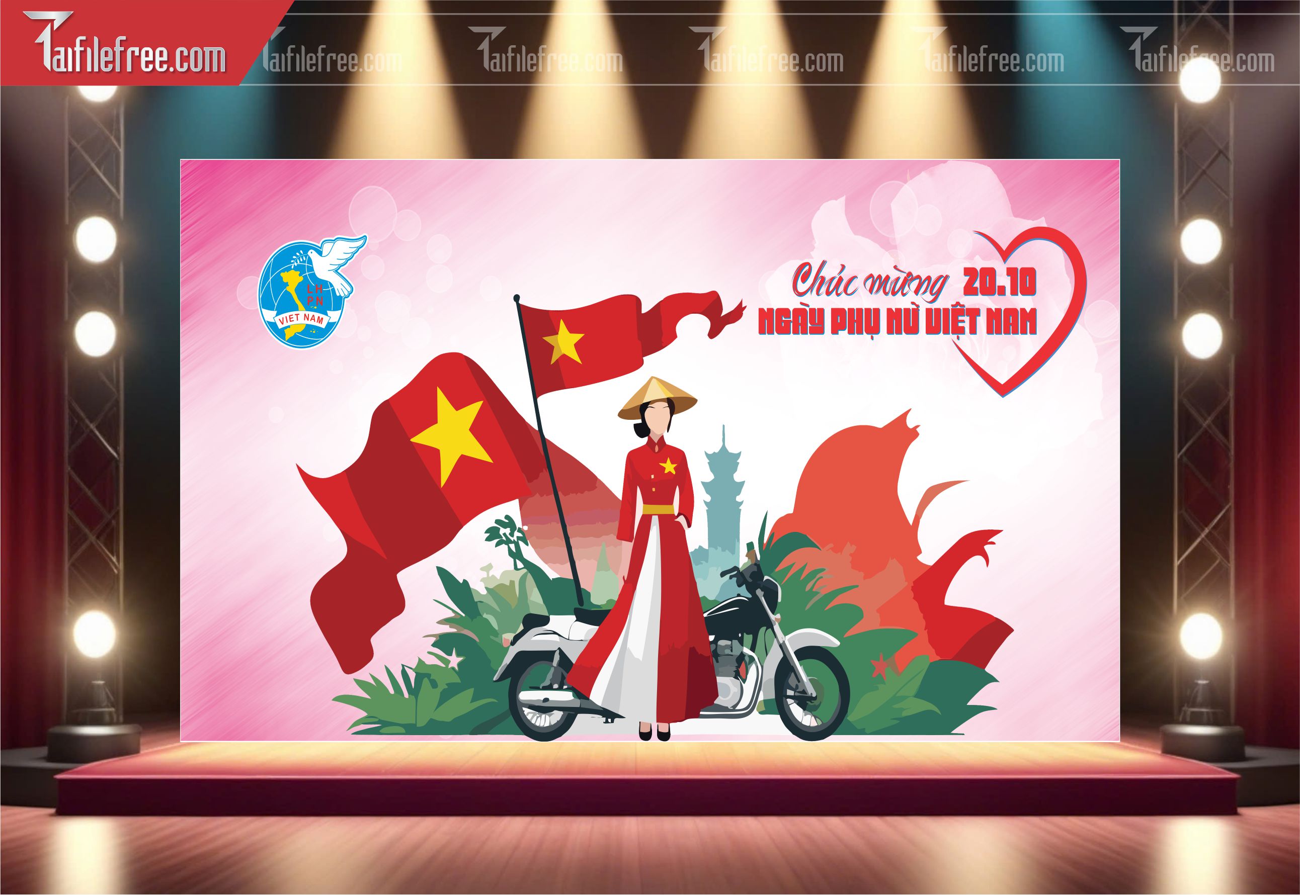 Phông Nền Ngày Phụ Nữ Việt Nam Đẹp, Ấn Tượng PNN66