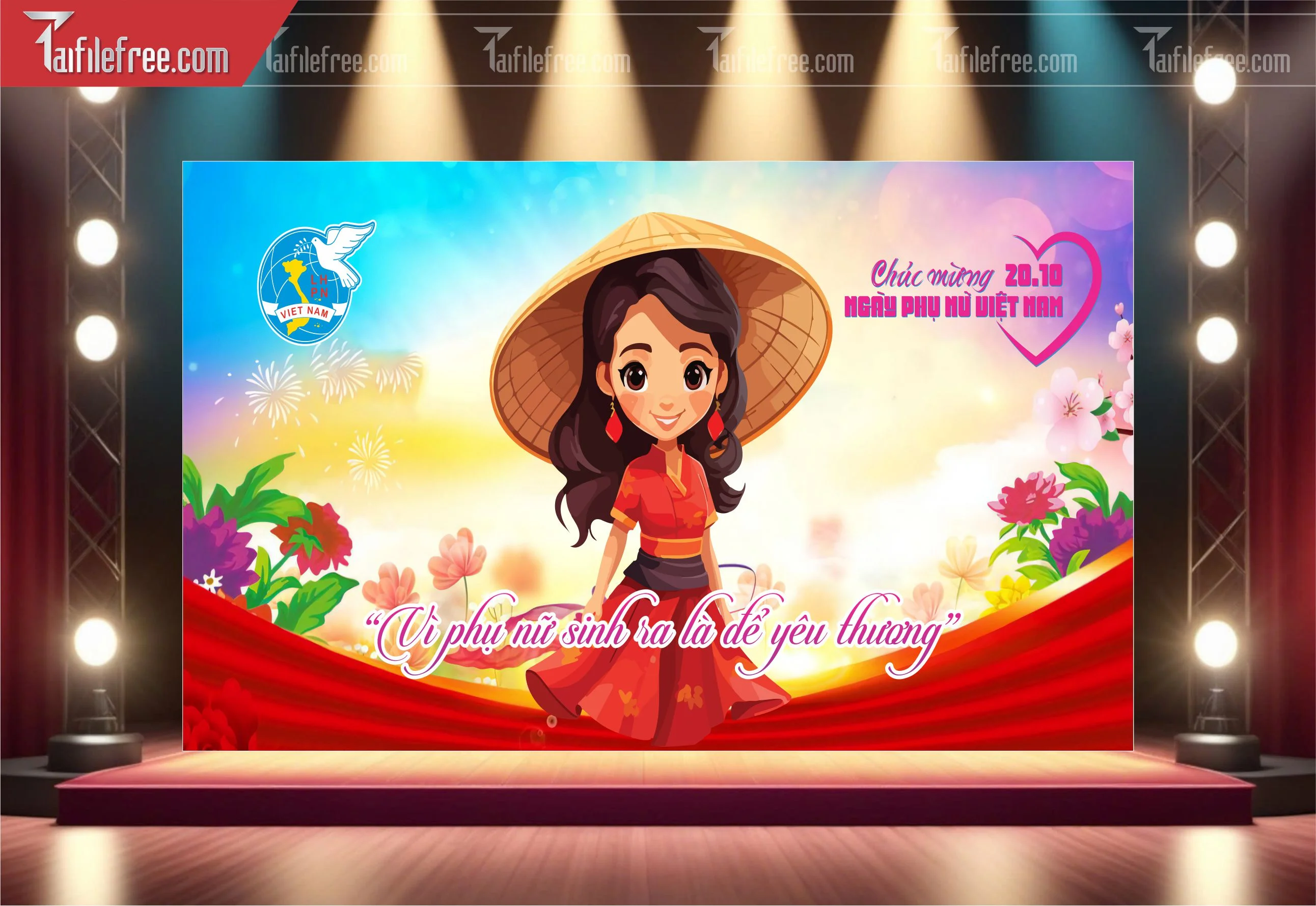 Phông Nền Ngày Phụ Nữ Việt Nam Đẹp, Ấn Tượng PNN67