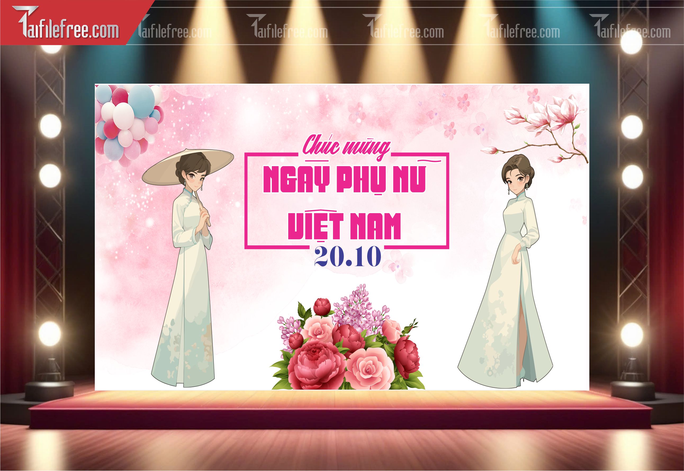 Phông Nền Ngày Phụ Nữ Việt Nam Đẹp, Ấn Tượng PNN68