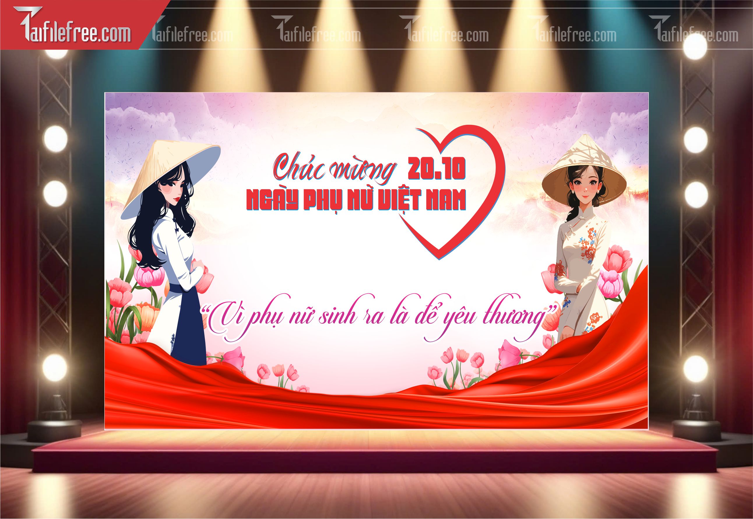 Phông Nền Ngày Phụ Nữ Việt Nam Đẹp, Ấn Tượng PNN70