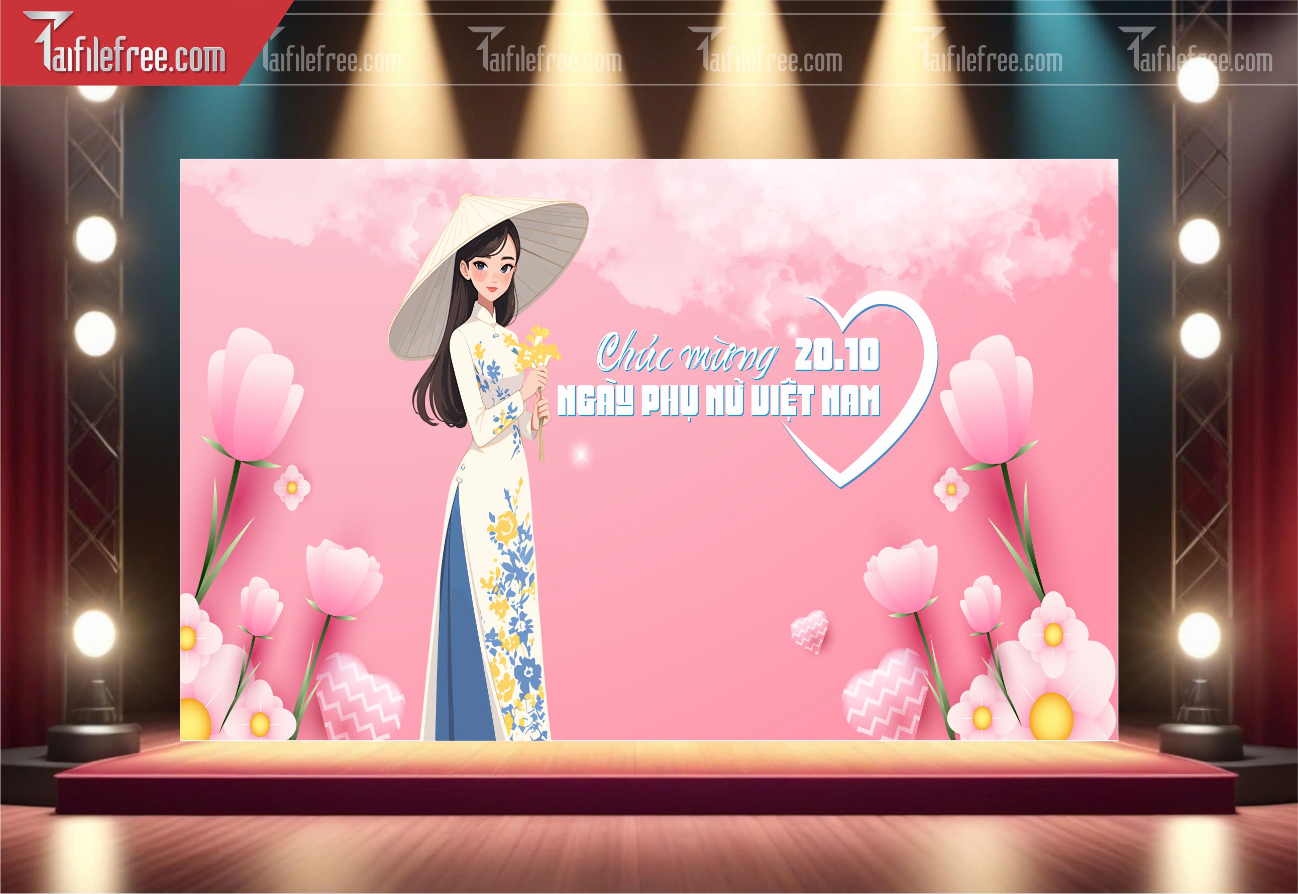 Phông Nền Ngày Phụ Nữ Việt Nam Đẹp, Ấn Tượng PNN72