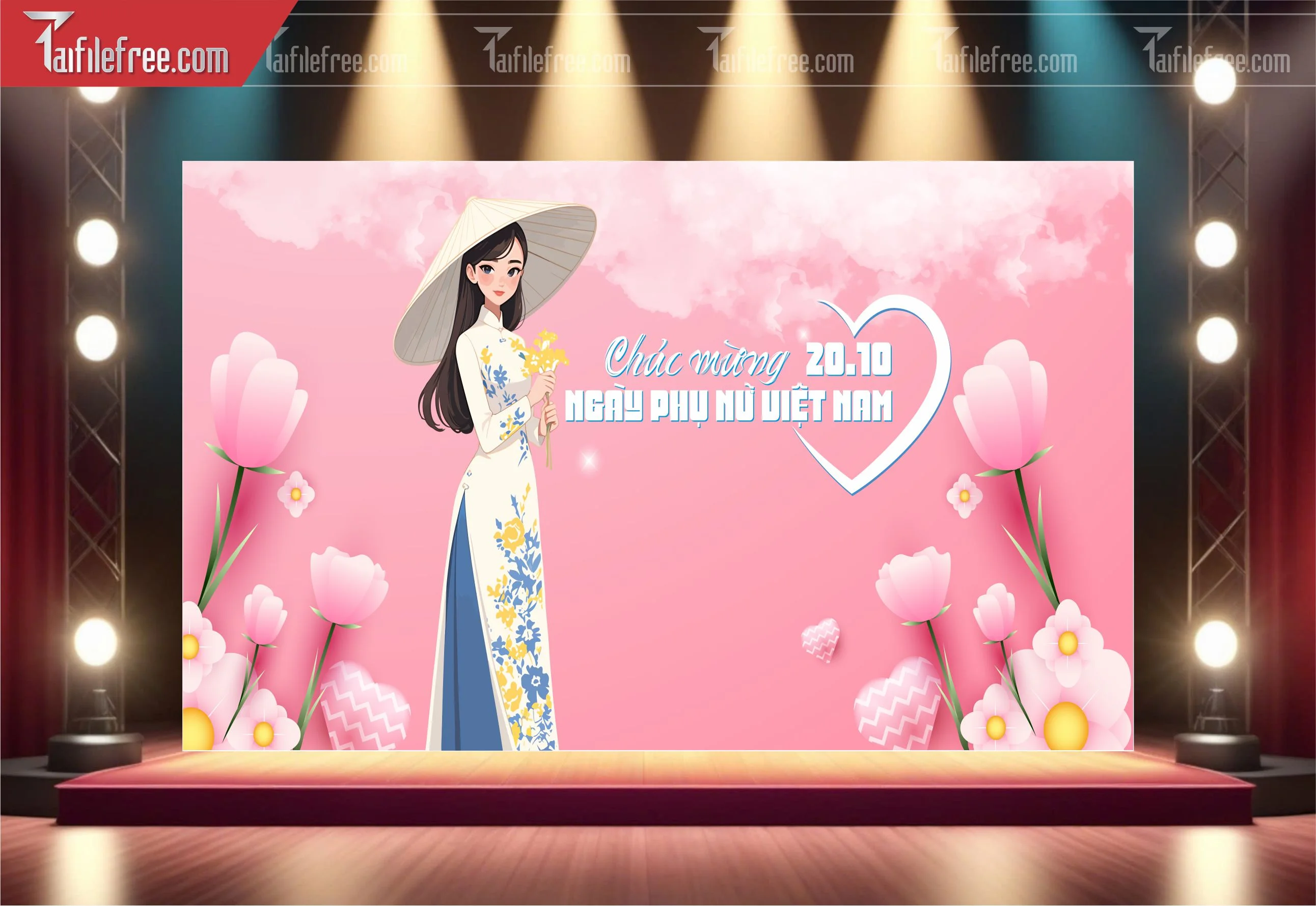 Phông Nền Ngày Phụ Nữ Việt Nam Đẹp, Ấn Tượng PNN72