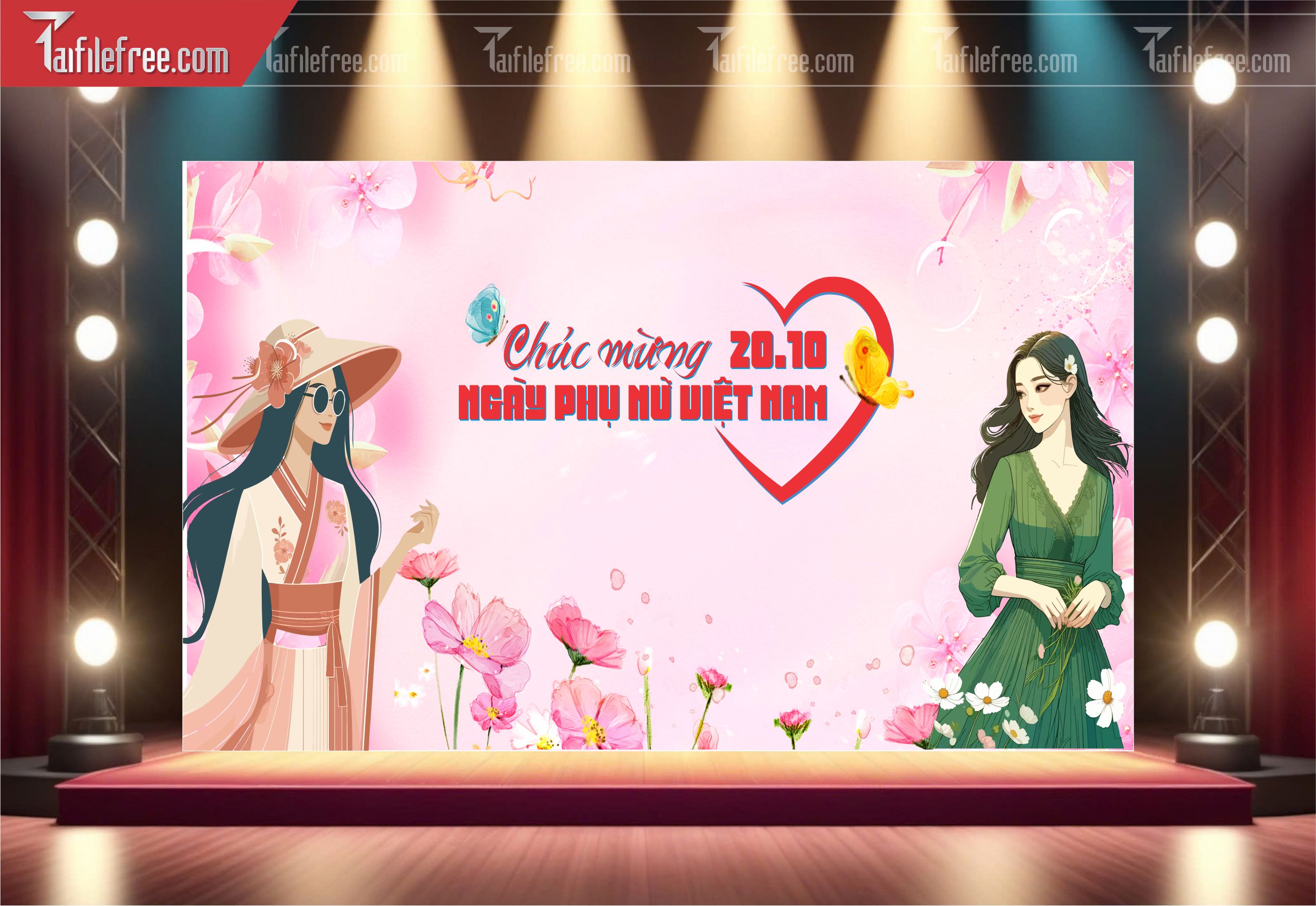 Phông Nền Ngày Phụ Nữ Việt Nam Đẹp, Ấn Tượng PNN73