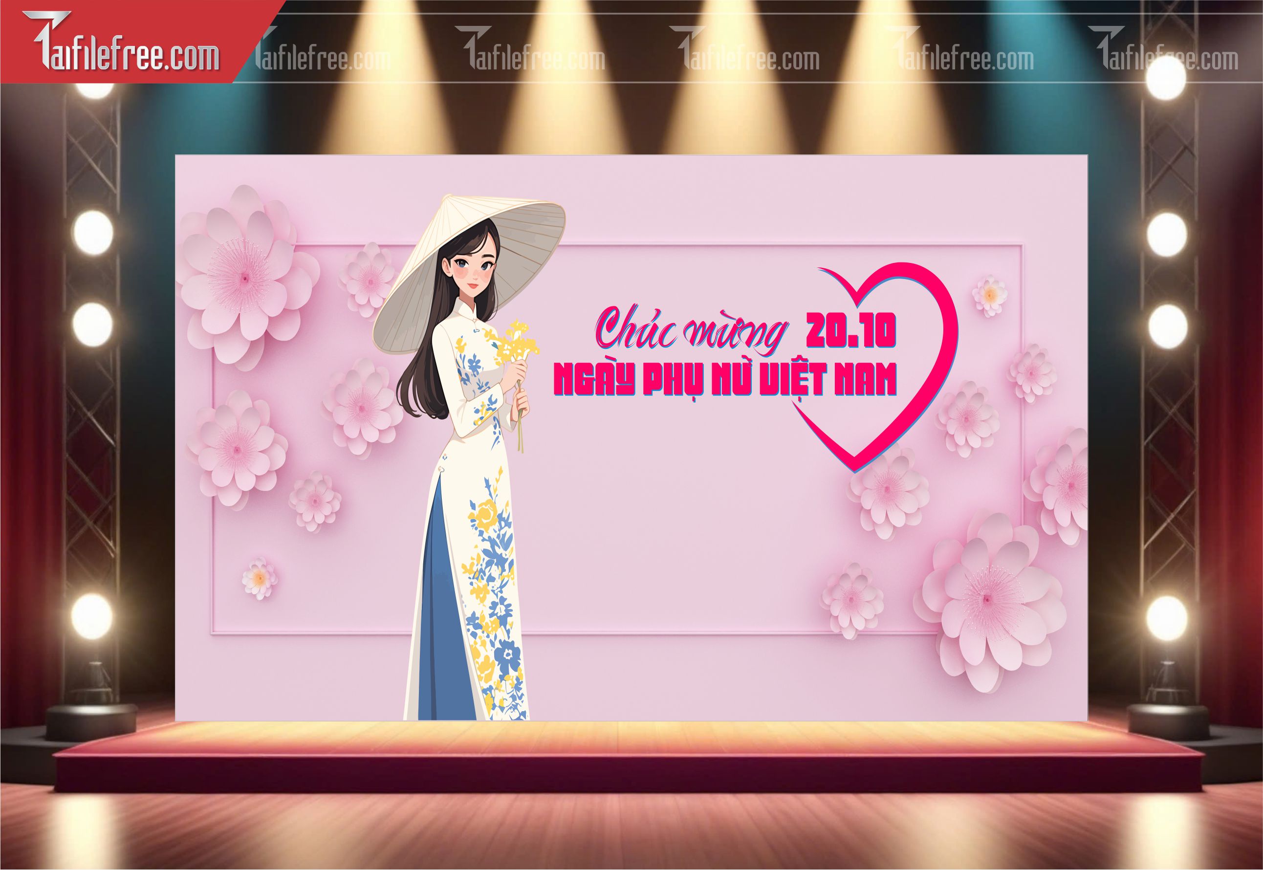Phông Nền Ngày Phụ Nữ Việt Nam Đẹp, Ấn Tượng PNN78