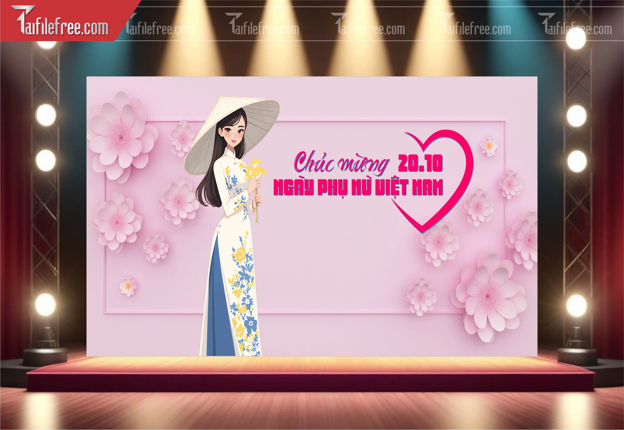 Phông Nền Ngày Phụ Nữ Việt Nam Đẹp, Ấn Tượng PNN78