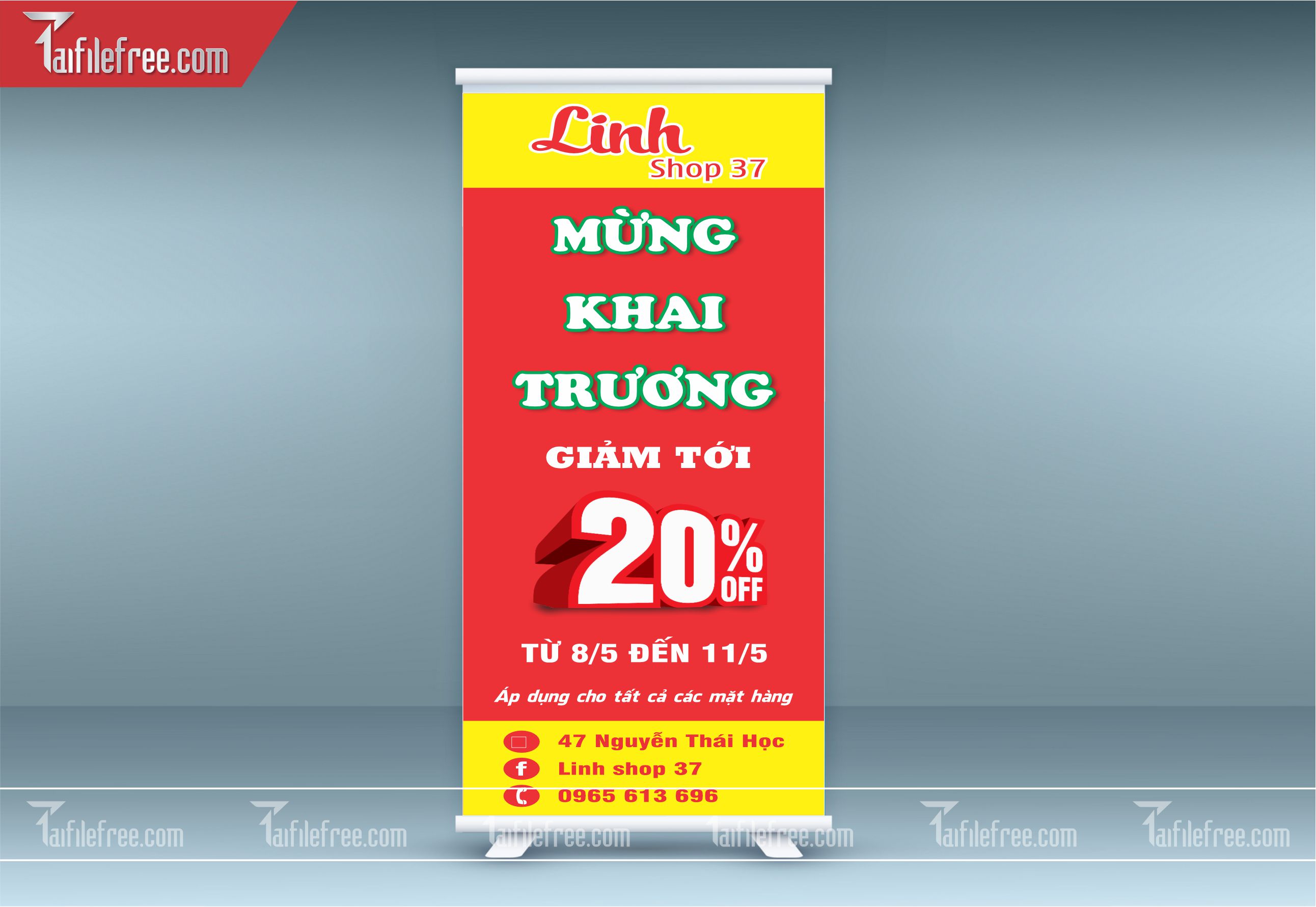 Standee Mừng Khai Trương_PT-ST02