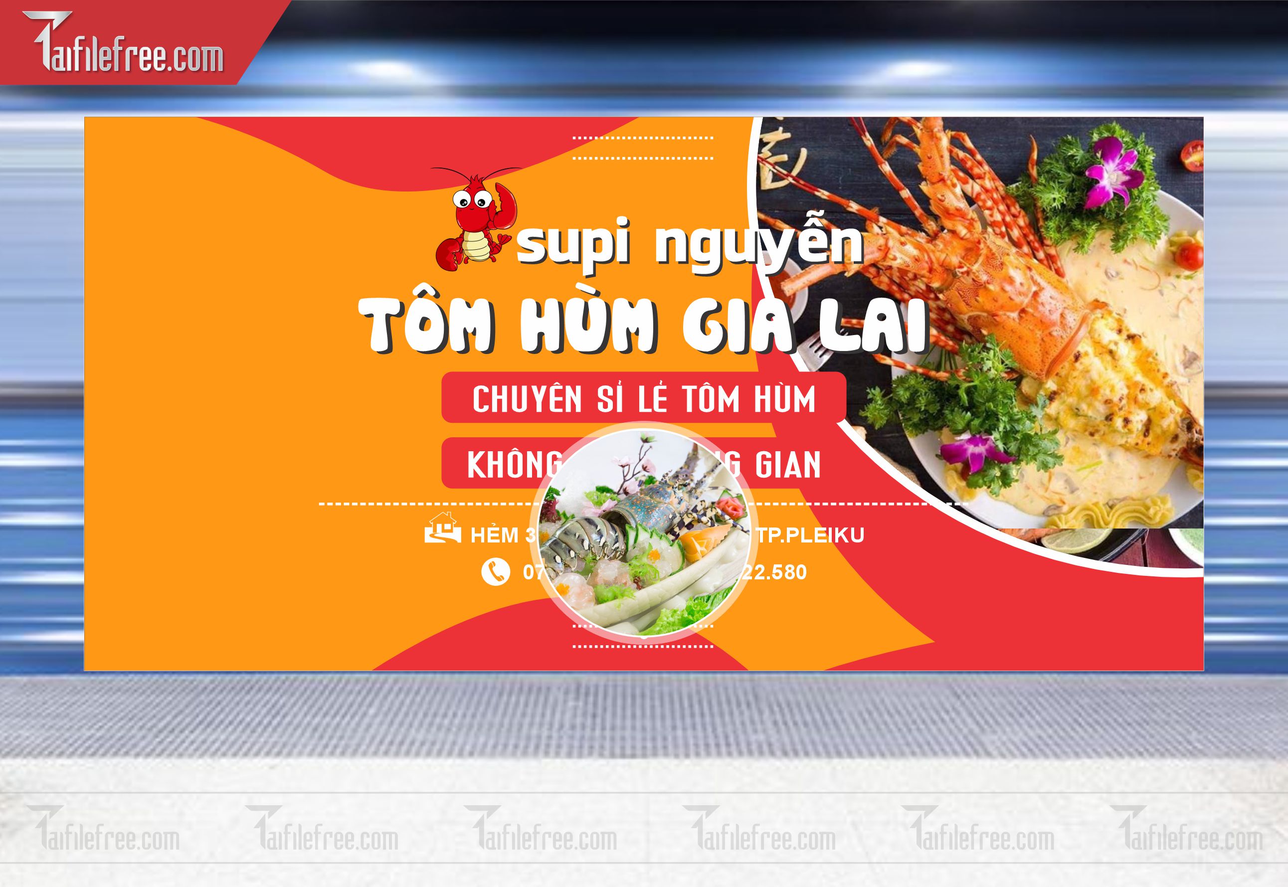 Banner, Poster Food, Tôm Hùm Gia Lai_PT-ST17