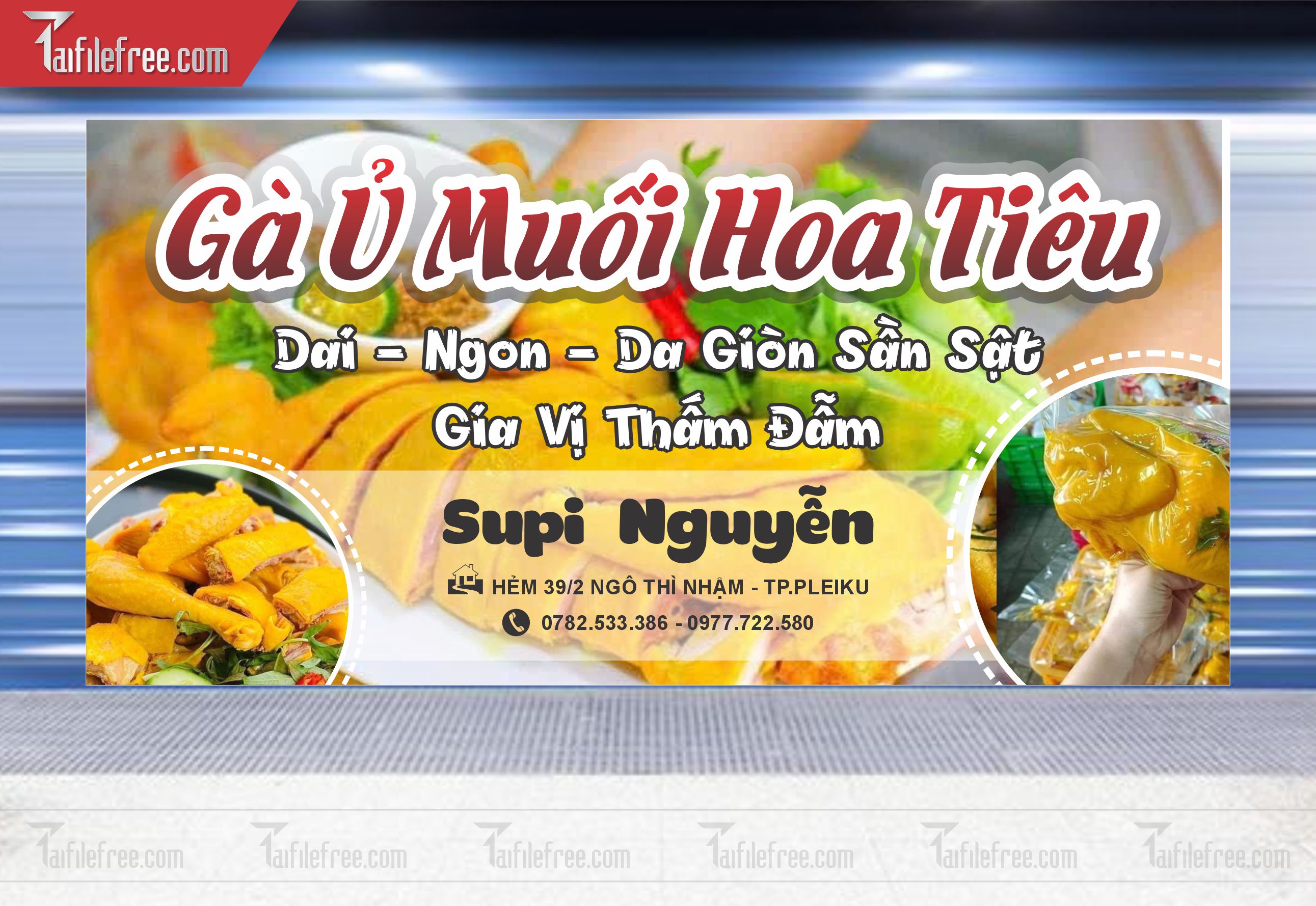 Banner, Poster Food, Gà Ủ Muối_PT-ST19