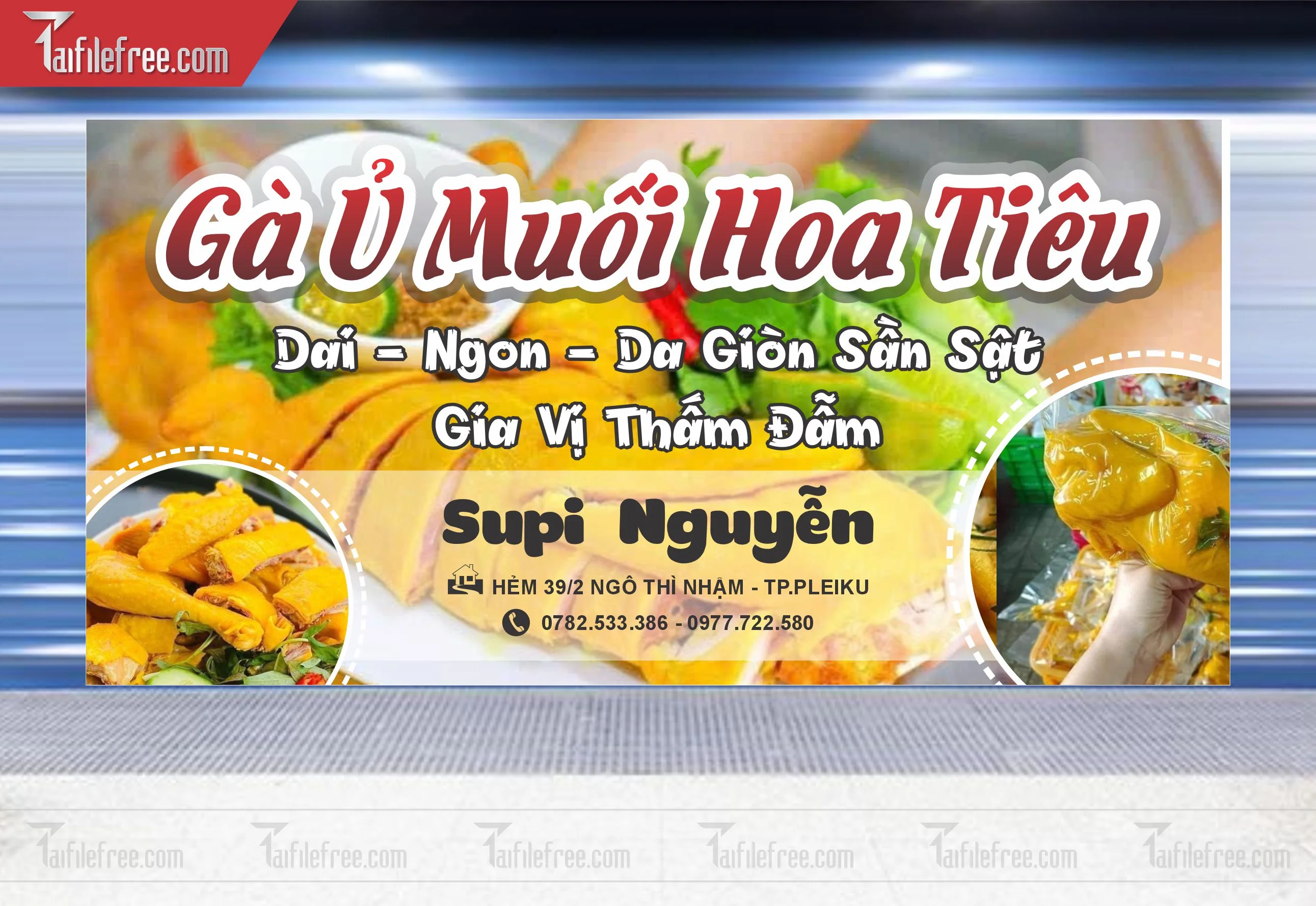 Banner, Poster Food, Gà Ủ Muối_PT-ST19