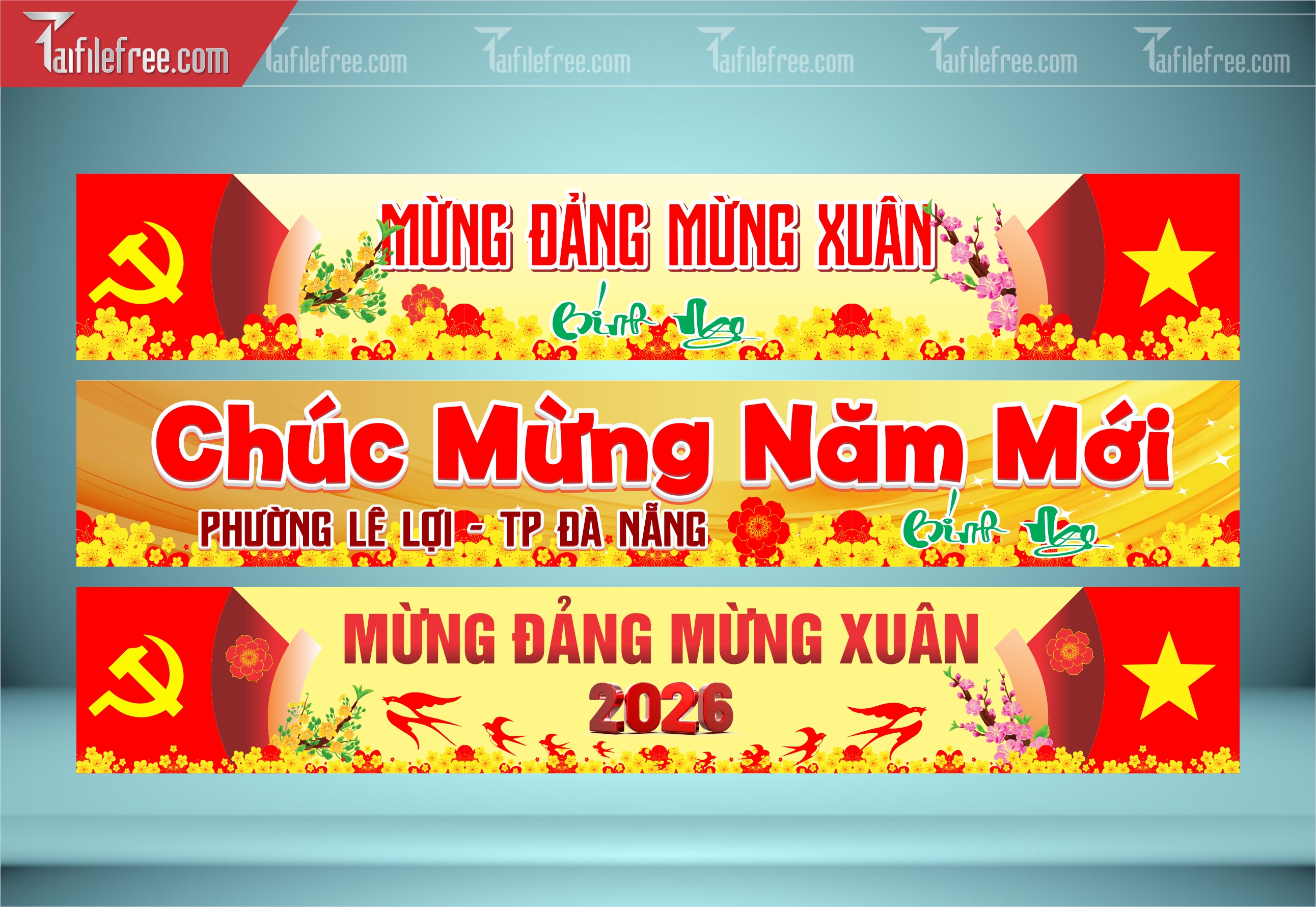Băng Rôn Mừng Đảng Mừng Xuân, Chúc Mừng Năm Mới Tết Nguyên Đán_PT70
