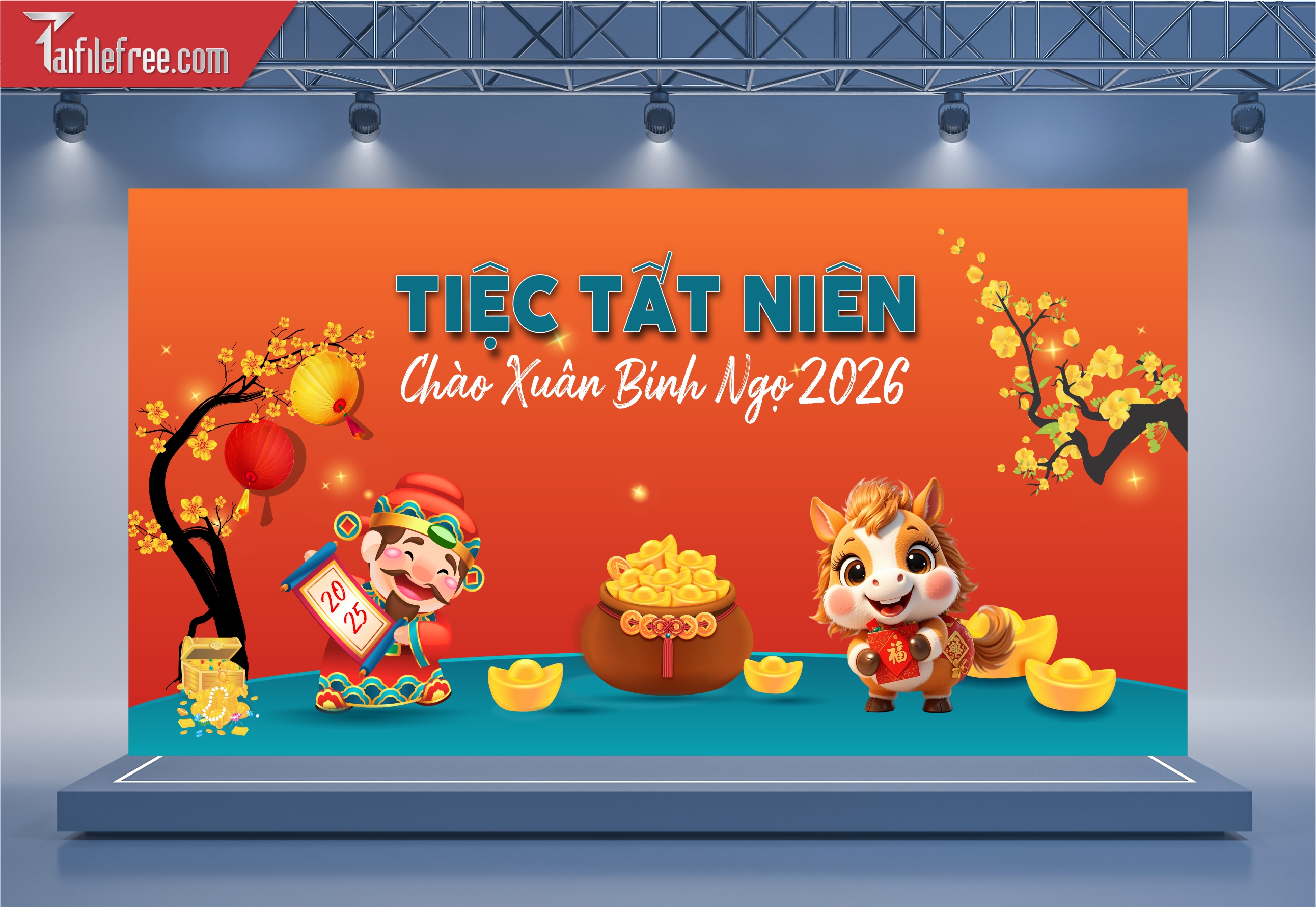 Background, Phông Nền Tất Niên Chào Xuân Bính Ngọ _PT76