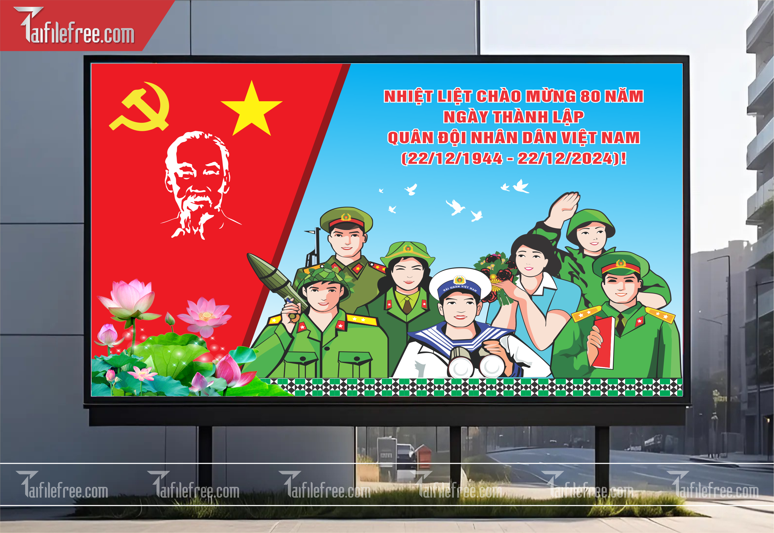 Poster Kỷ Niệm Ngày Thành Lập Quân đội Nhân Dân_QD01