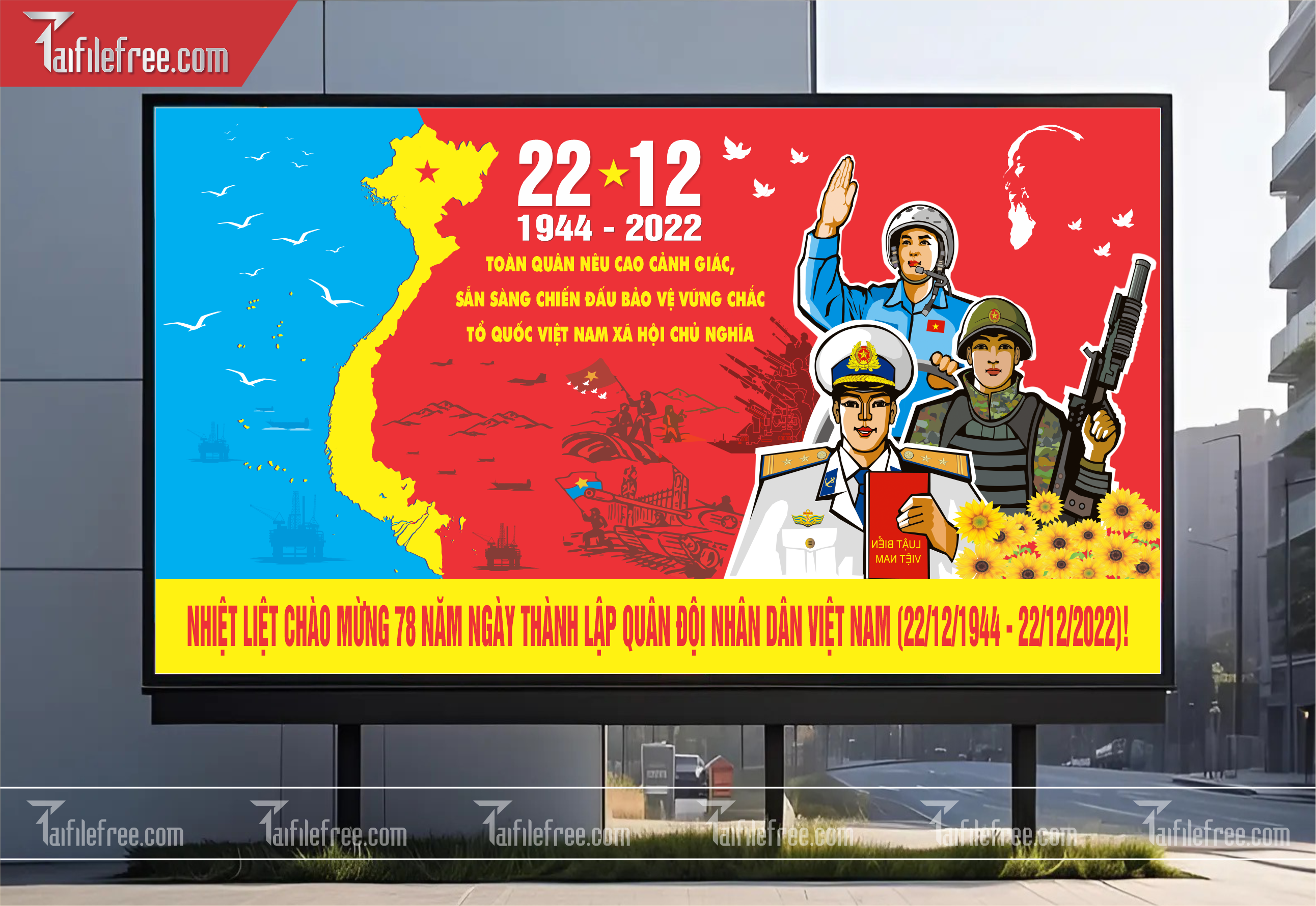 Poster Kỷ Niệm Ngày Thành Lập Quân đội Nhân Dân_QD02