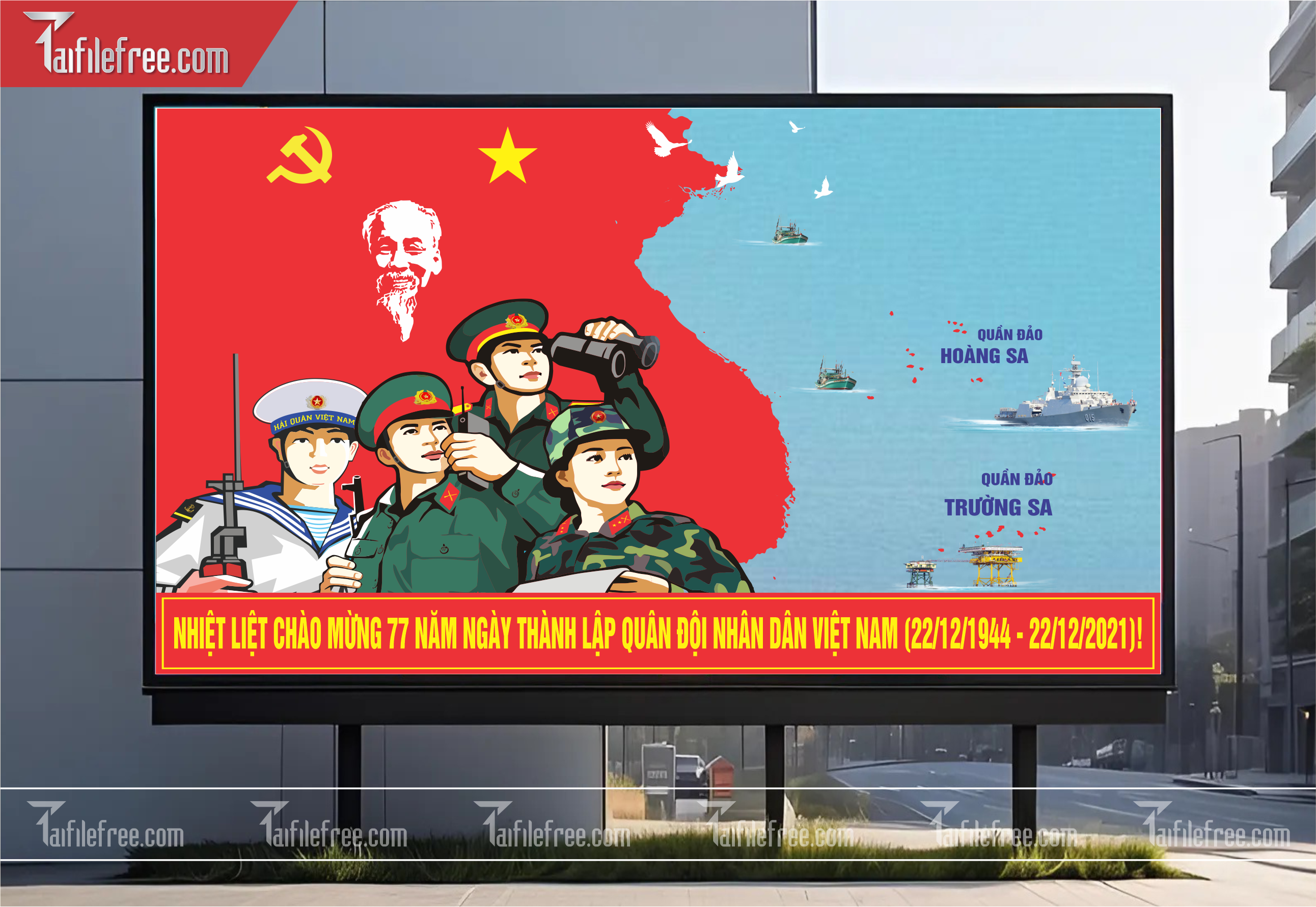 Poster Kỷ Niệm Ngày Thành Lập Quân đội Nhân Dân_QD04