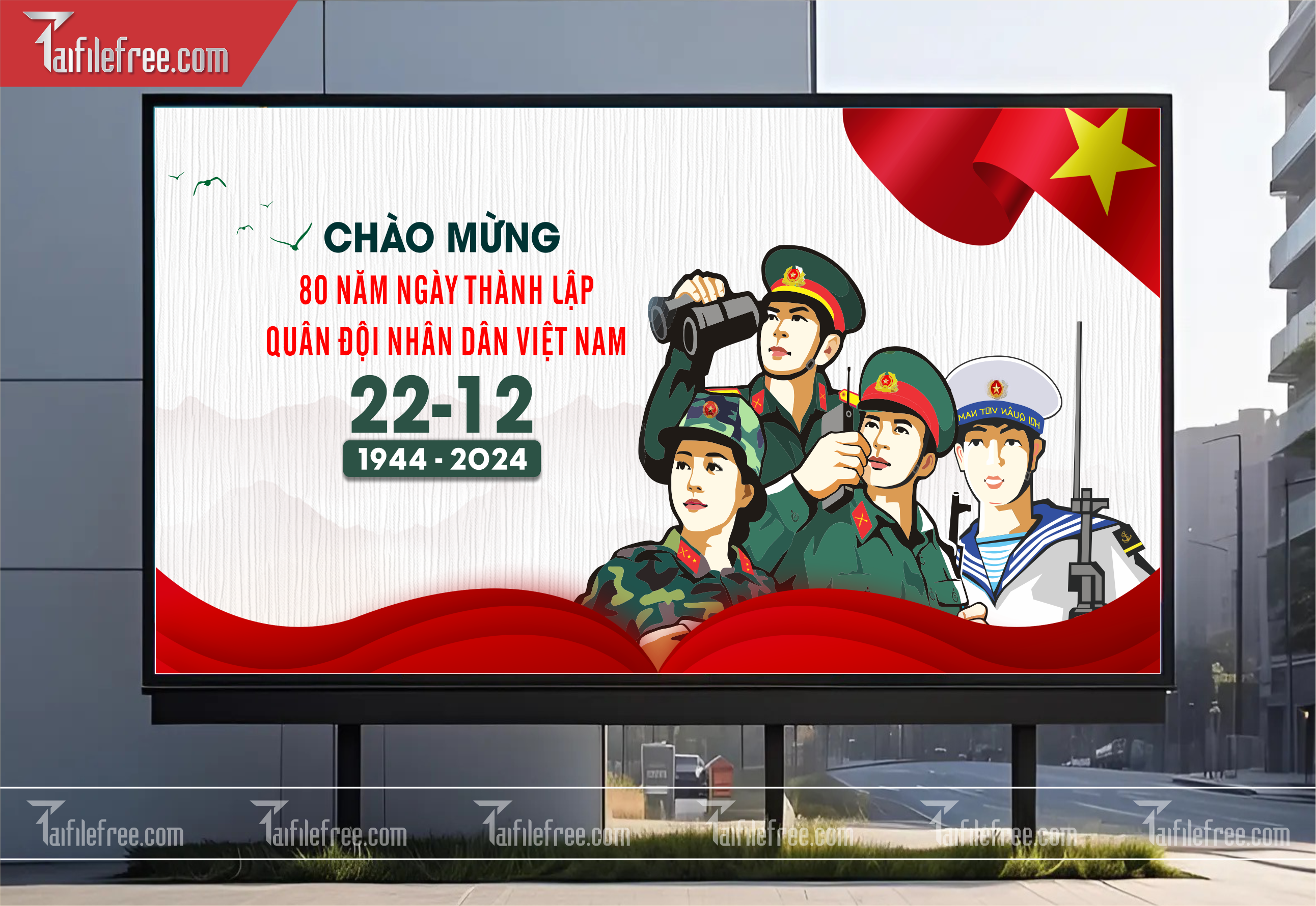 Poster  Kỷ Niệm Ngày Thành Lập Quân đội Nhân Dân_QD08