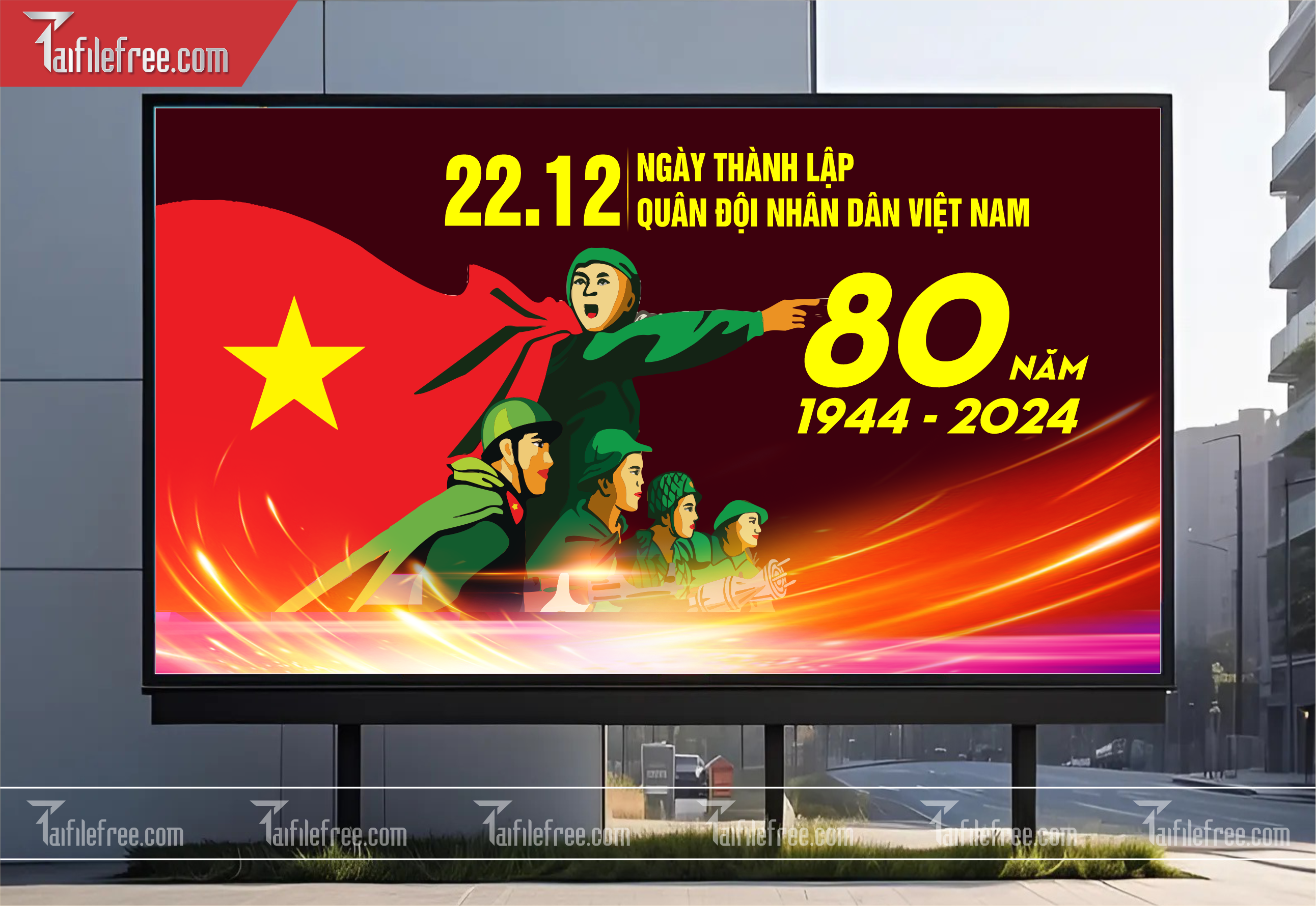 Poster  Kỷ Niệm Ngày Thành Lập Quân đội Nhân Dân_QD09