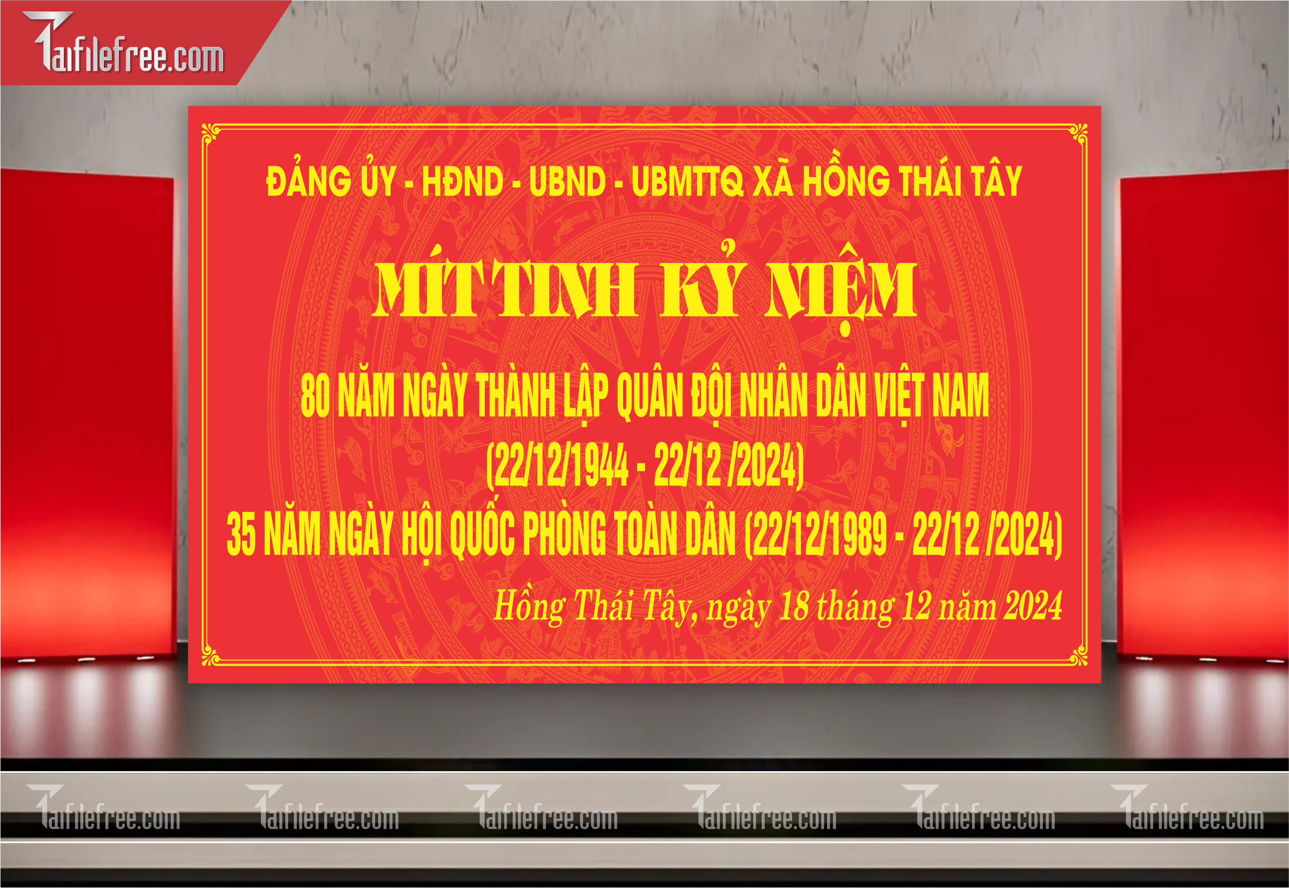 Poster  Kỷ Niệm Ngày Thành Lập Quân đội Nhân Dân_QD10