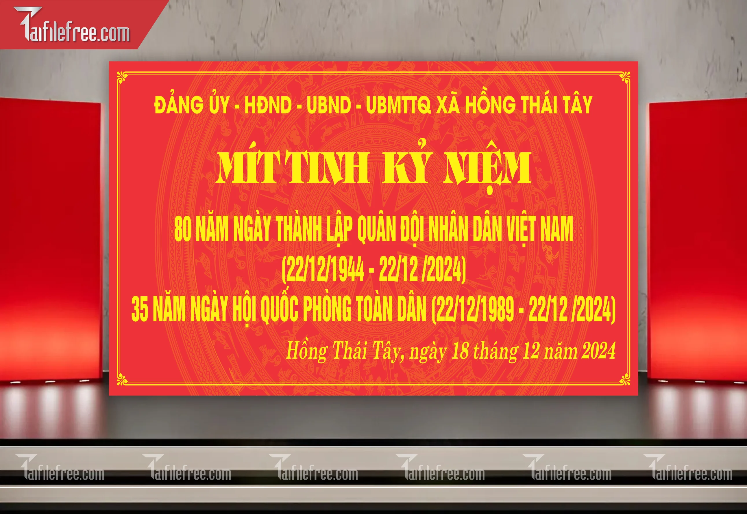 Poster  Kỷ Niệm Ngày Thành Lập Quân đội Nhân Dân_QD10