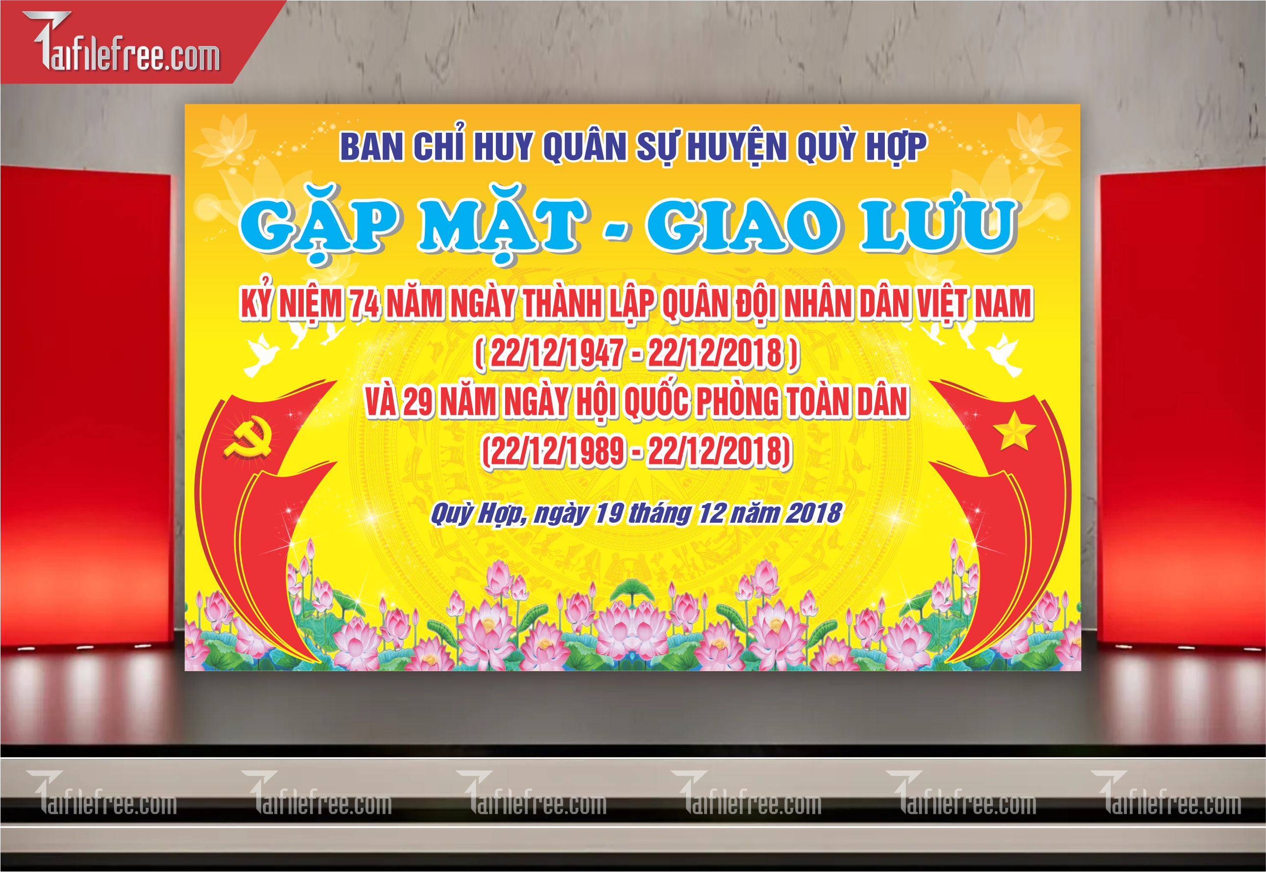 Poster  Kỷ Niệm Ngày Thành Lập Quân đội Nhân Dân_QD11