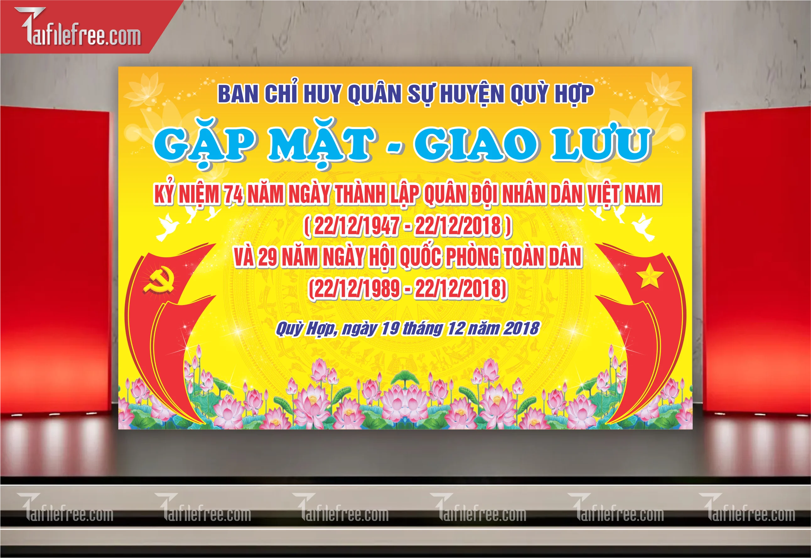 Poster  Kỷ Niệm Ngày Thành Lập Quân đội Nhân Dân_QD11